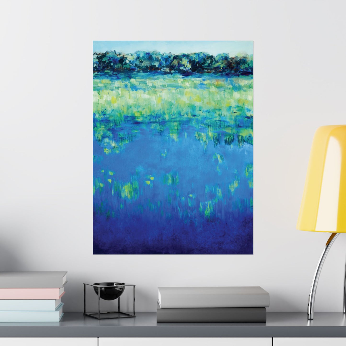 Matte Landscape Water Poster Print Artwork - Waters Edge 1 by Leslie Karpinski