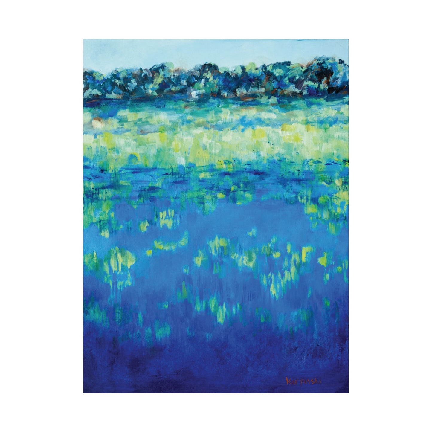 Matte Landscape Water Beach Poster Print Artwork - Waters Edge 2 by Leslie Karpinski
