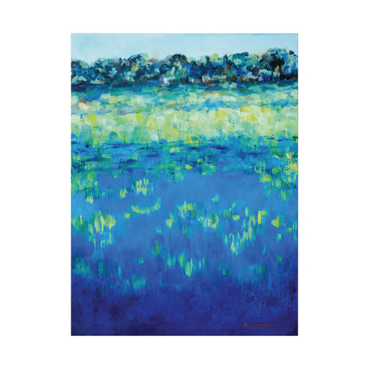 Matte Landscape Water Beach Poster Print Artwork - Waters Edge 2 by Leslie Karpinski