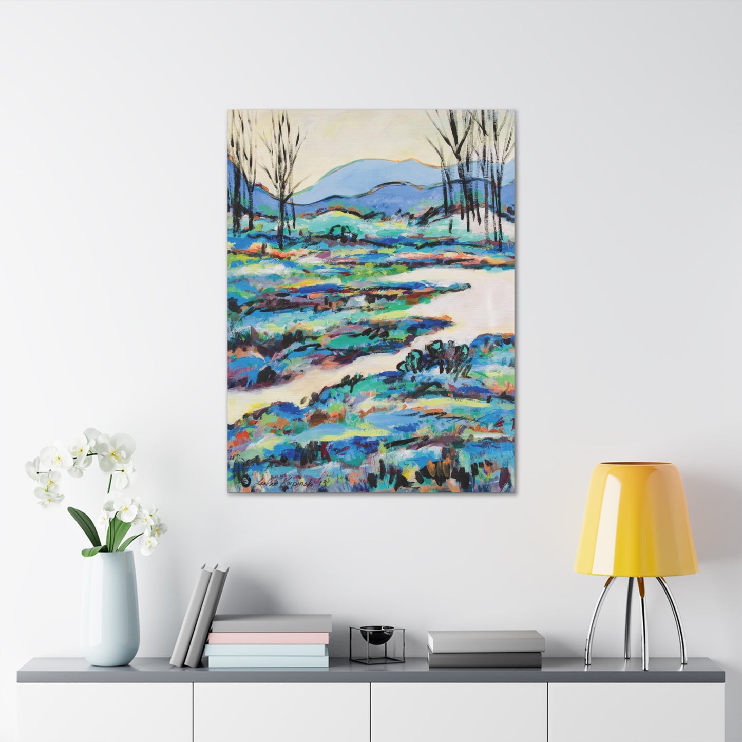 River Nature Canvas Art Print Artwork Landscape - Flow of the Yadkin by Leslie Karpinski