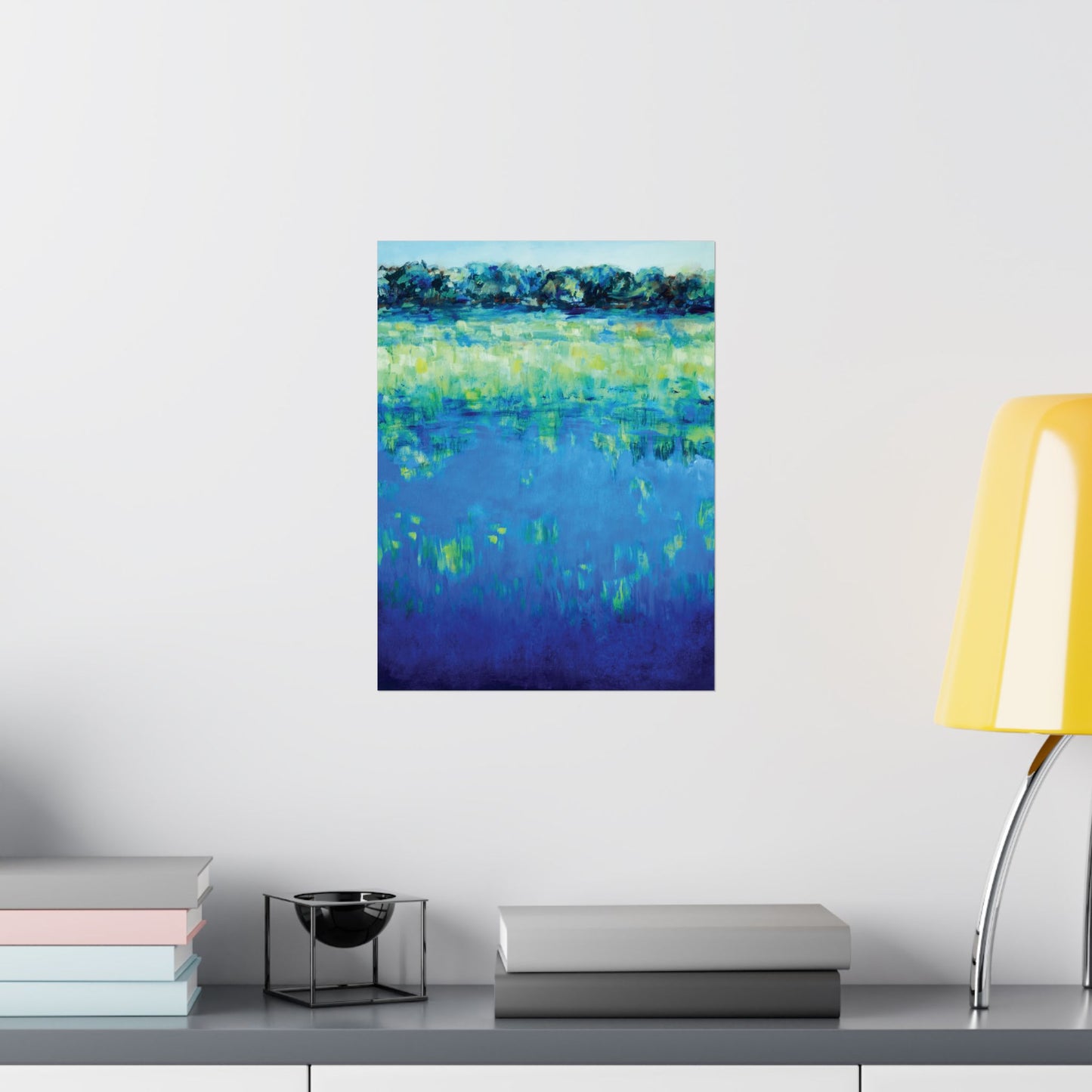 Matte Landscape Water Poster Print Artwork - Waters Edge 1 by Leslie Karpinski