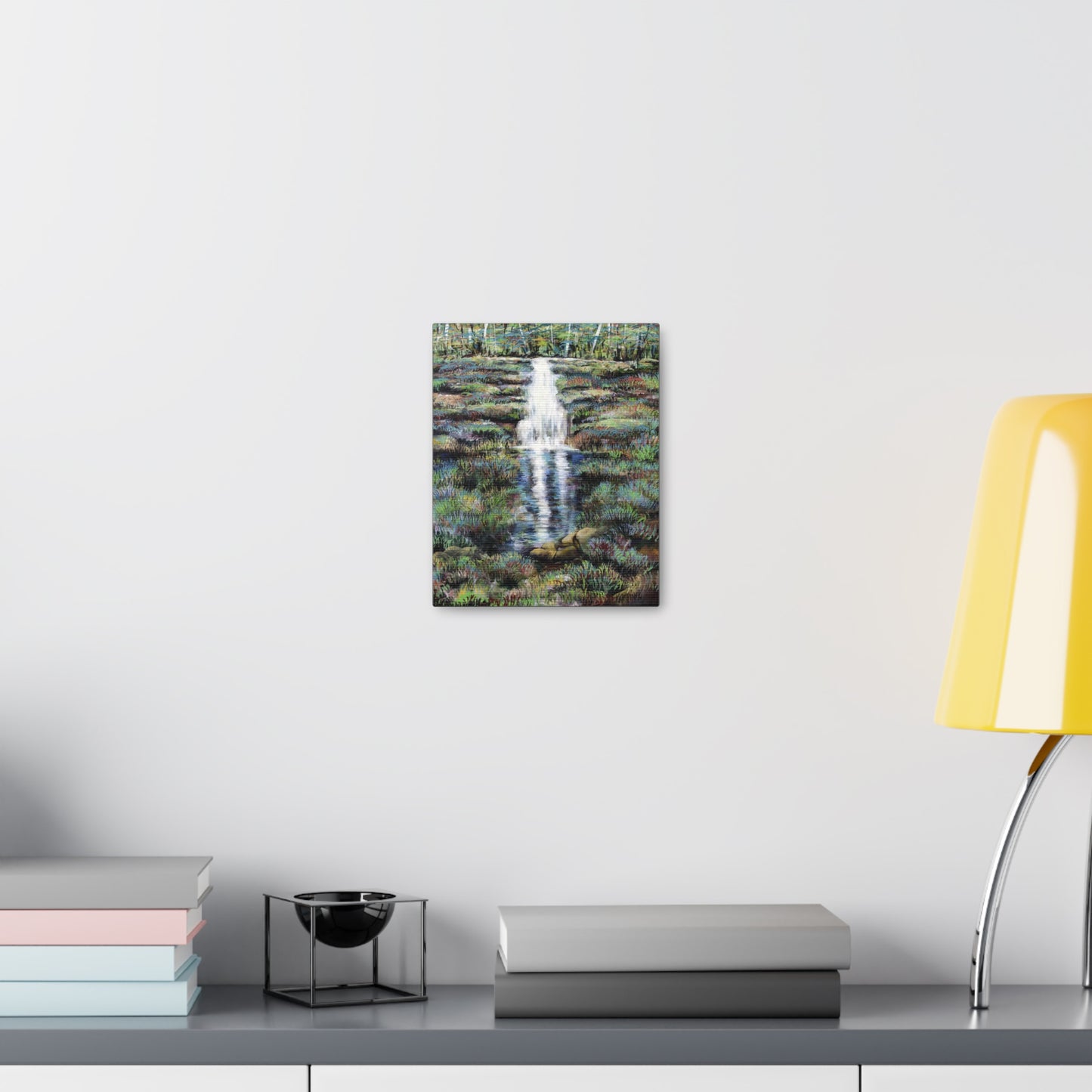 Waterfall Nature Canvas Art Print - Leslie Karpinski