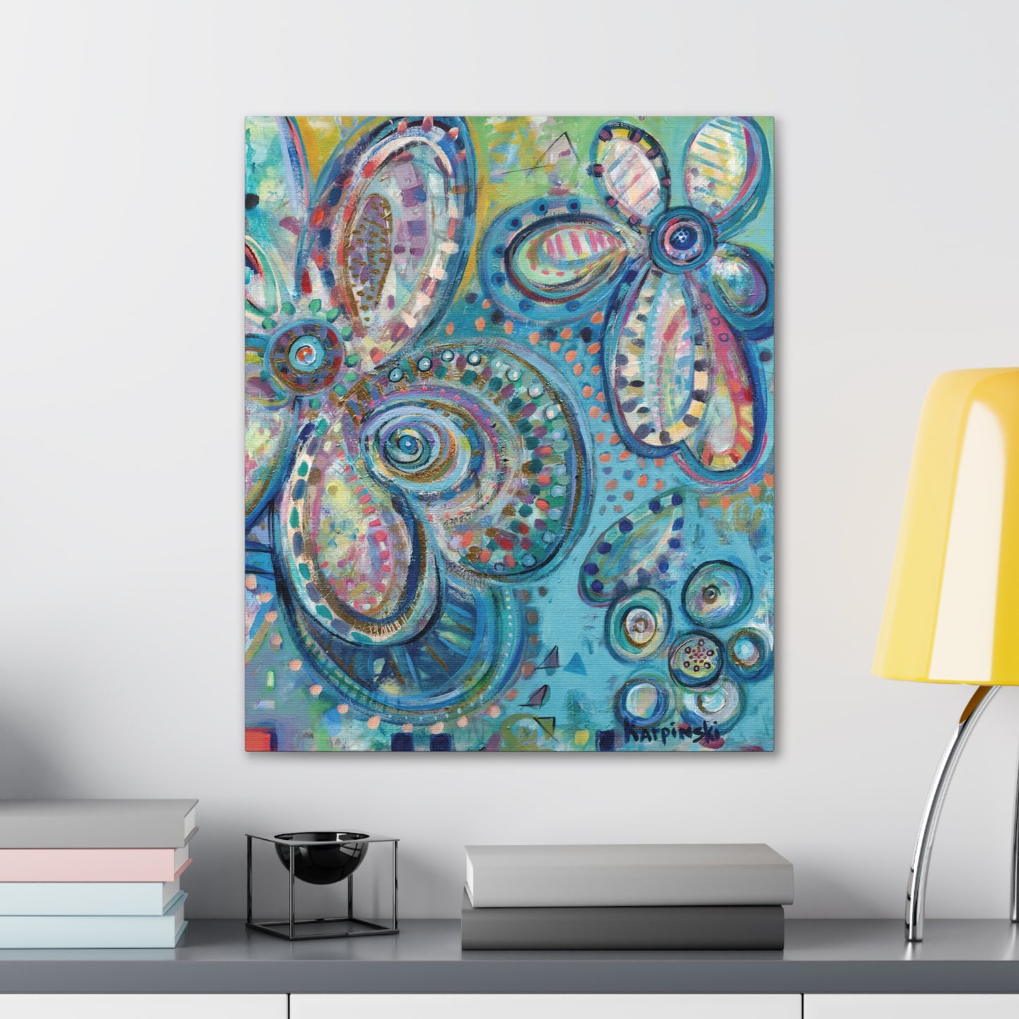Flower Colorful Canvas Nature Art Contemporary Art Print Artwork - World Love