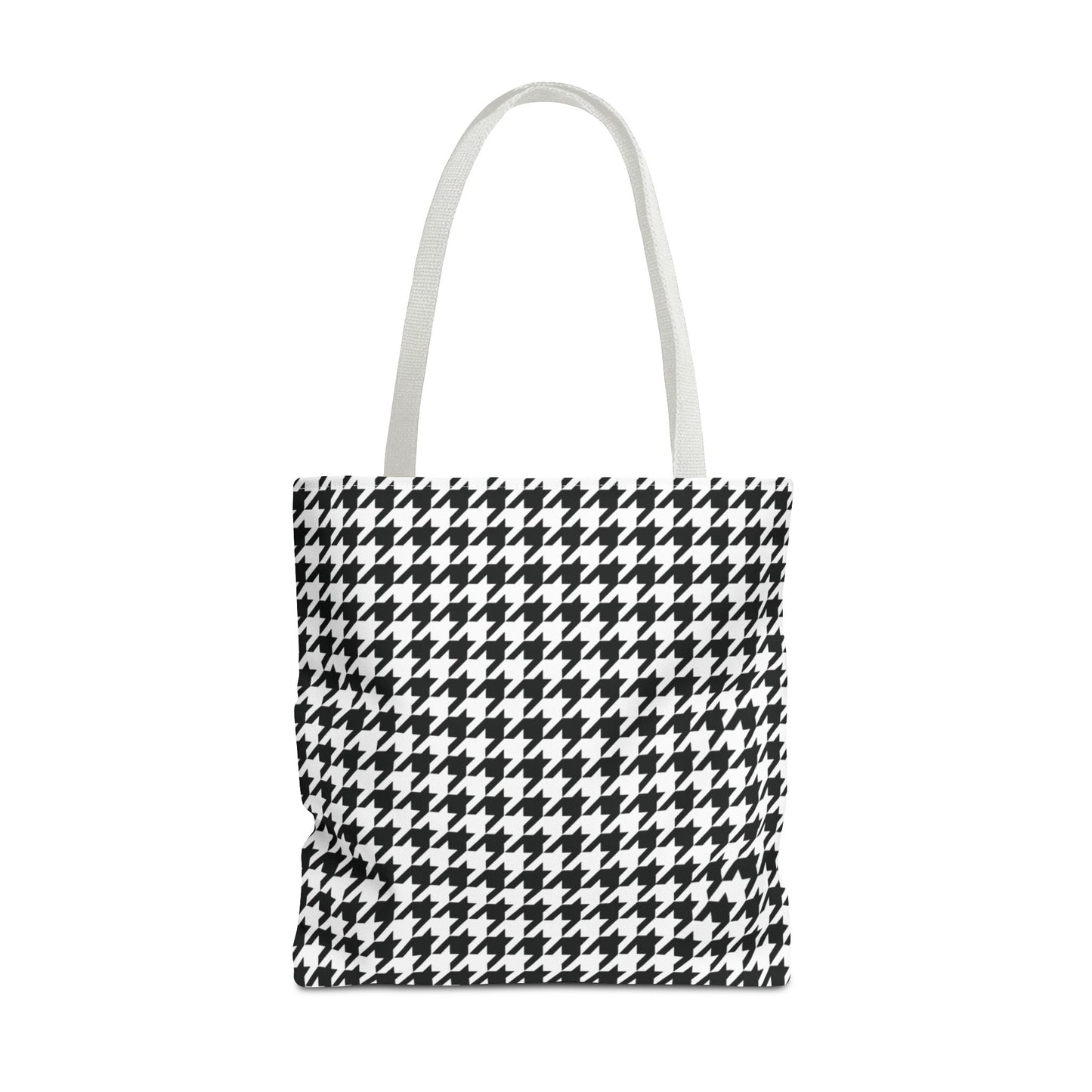 Houndstooth Canvas Tote Bag Reusable Shopping Bag - Saiko Studio