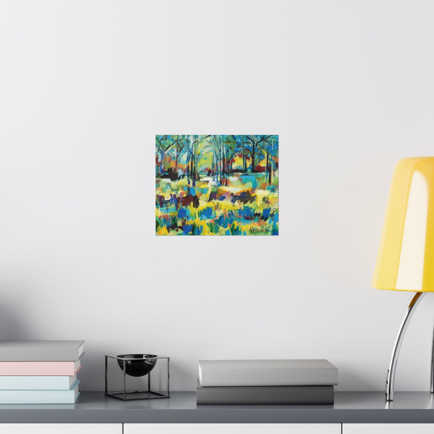 Landscape Nature Tree Abstract Art Poster Print - Color Blast Through Trees By Leslie Karpinski
