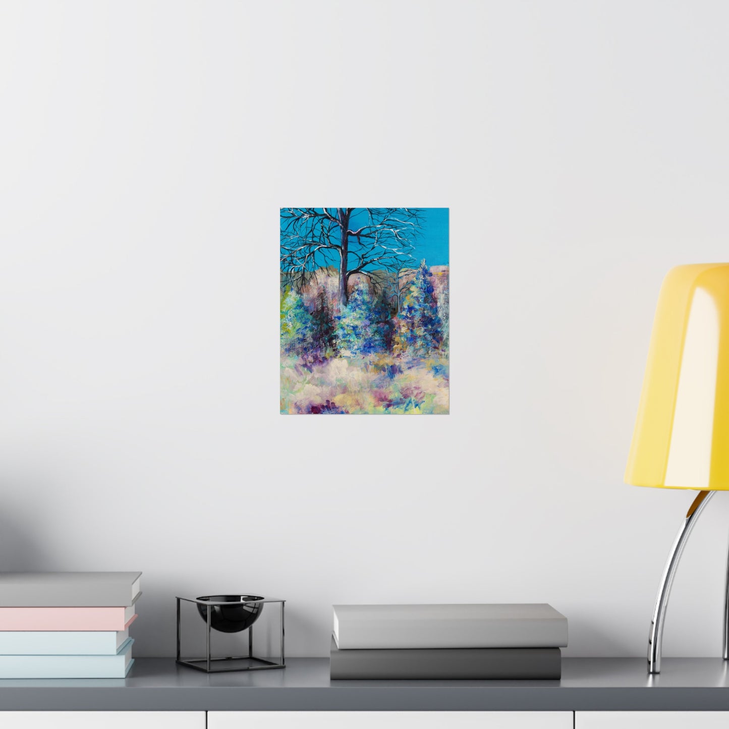 Landscape Tree Nature Art Park Artwork Poster Print - Reynolda Tree by Leslie Karpinski