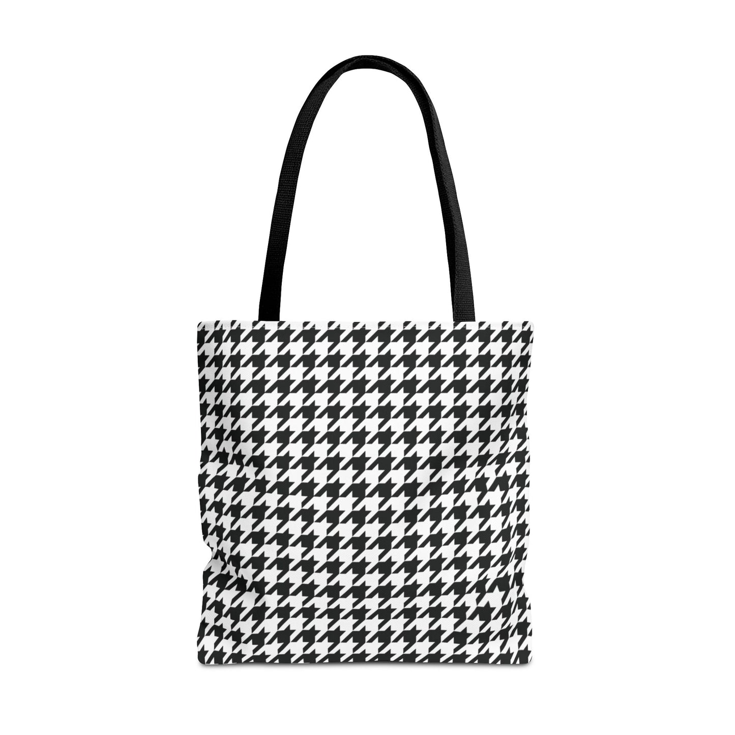 Houndstooth Canvas Tote Bag Reusable Shopping Bag - Saiko Studio