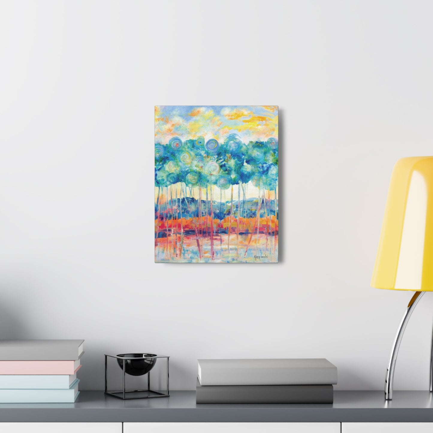 Colorful Wall Artwork Nature Art Canvas Print Fine Artwork - Canopy At Sunset by Leslie Karpinski