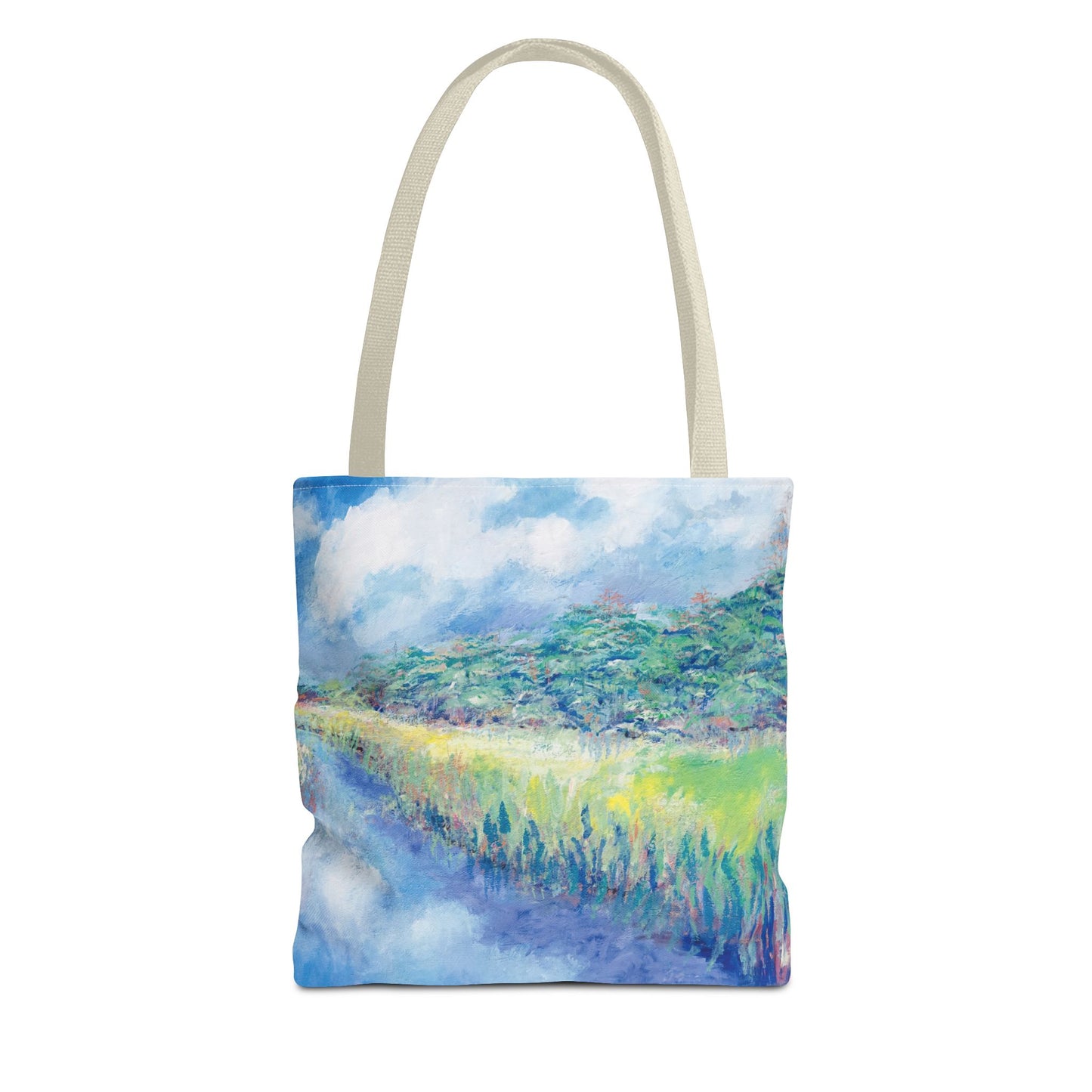Waterscape Landscape Art Tote Bag Canvas Shopping Bag - Davis Canal - Leslie Karpinski