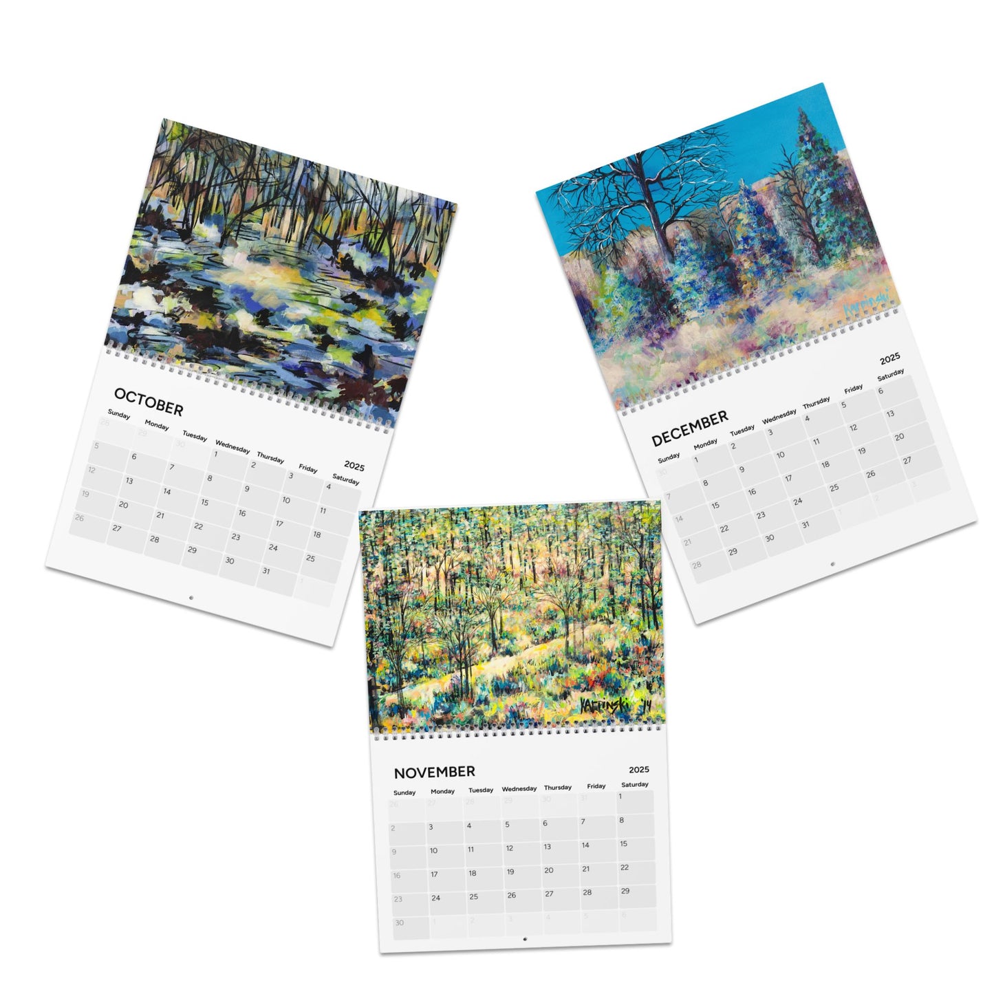 Landscape Fine Art Contemporary Painting Artist 2025 Calendar - Leslie Karpinski