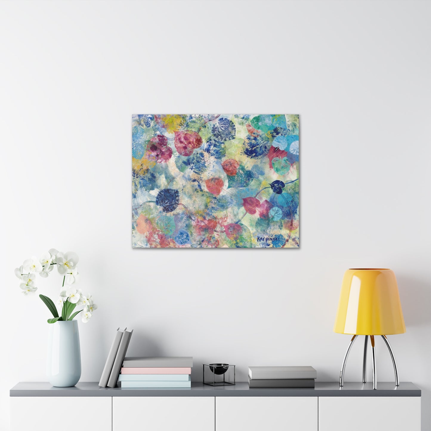 Leaf Nature Wall Canvas Art Print Wall Decor Artwork Painting - Red Bud by Leslie Karpinski