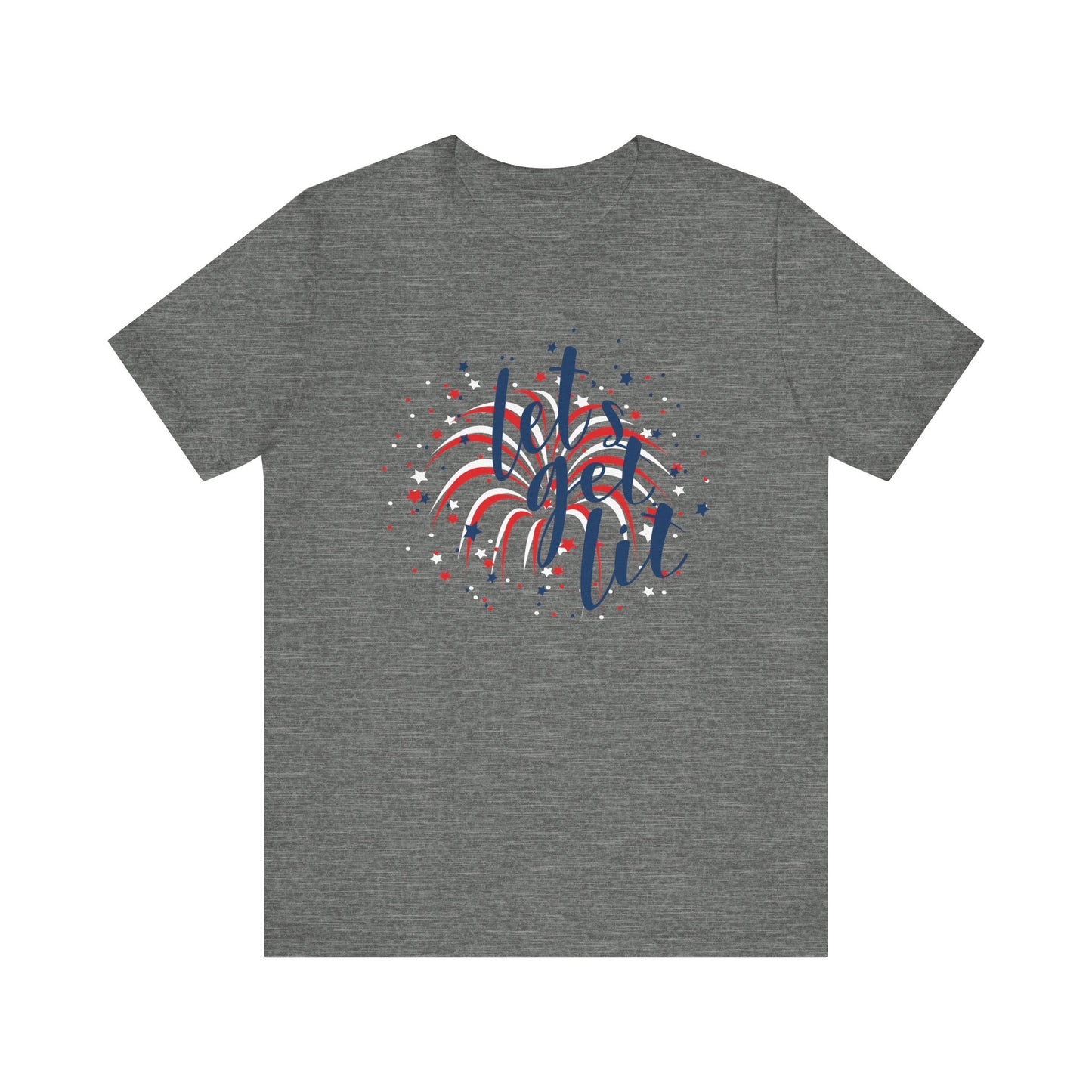 Lets Get Lit Fireworks Womens Tee 4th of July Shirt - Saiko Studio