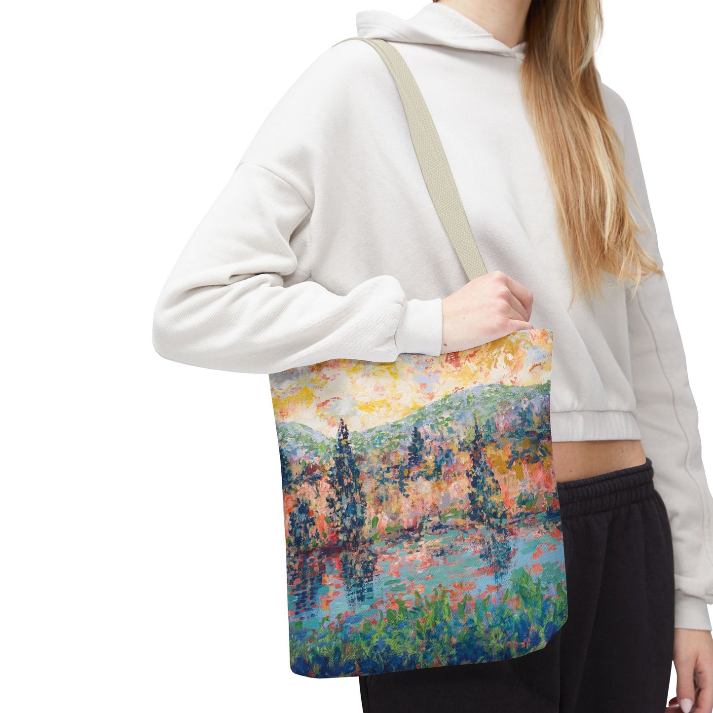 The River People Nature Landscape Art Tote Bag - Leslie Karpinski