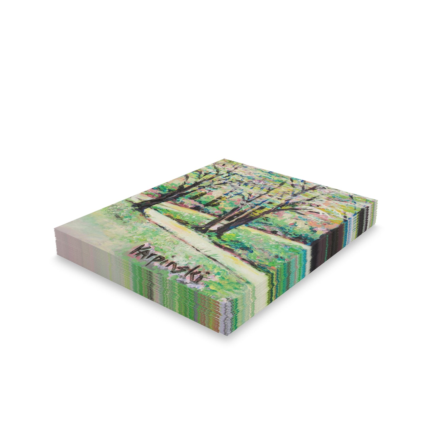 Landscape Park Contemporary Art Print Greeting Card Multi Pack - Bottom Of Reynolda - Leslie Karpinski