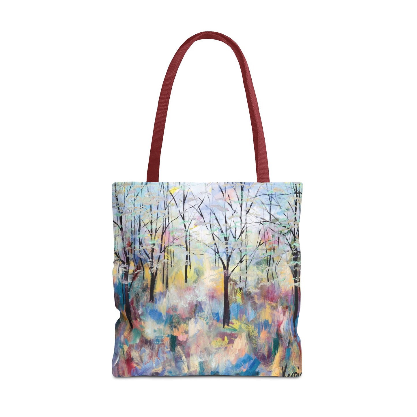 Forest Landscape Art Tote Bag Canvas Shopping Bag - Blue Ridge Parkway by Leslie Karpinski