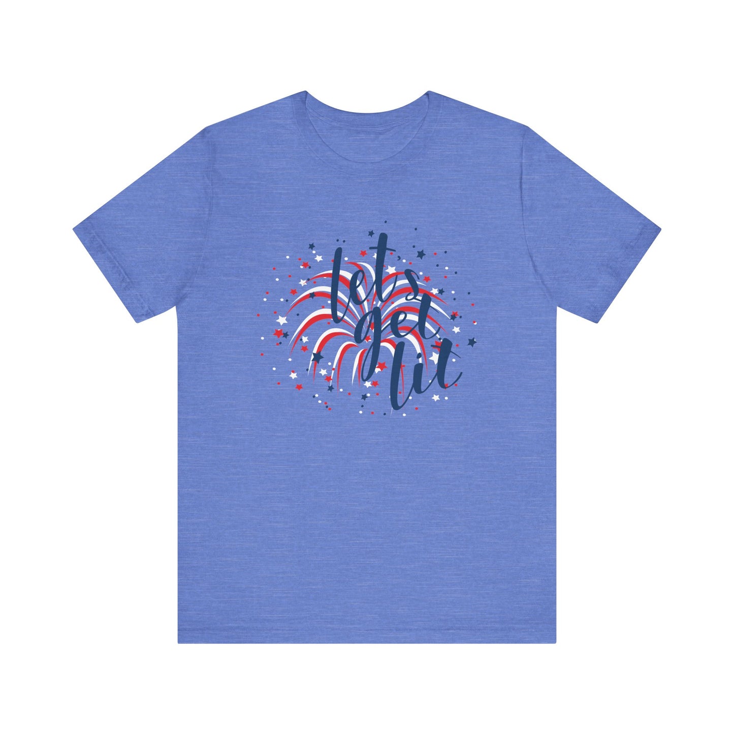 Lets Get Lit Fireworks Womens Tee 4th of July Shirt - Saiko Studio