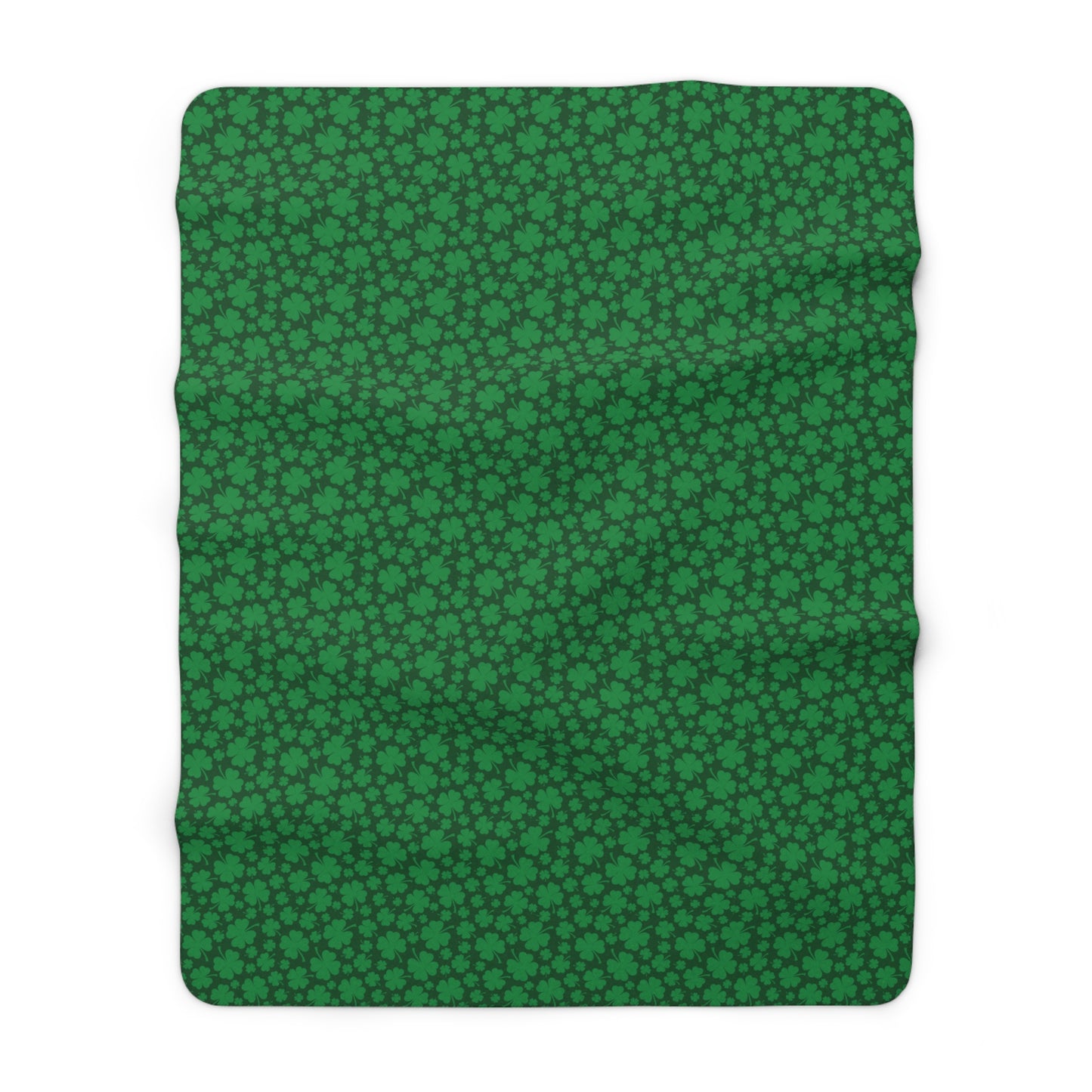 Shamrock St Patricks Day Sherpa Fleece Sofa Blanket - Saiko Studio