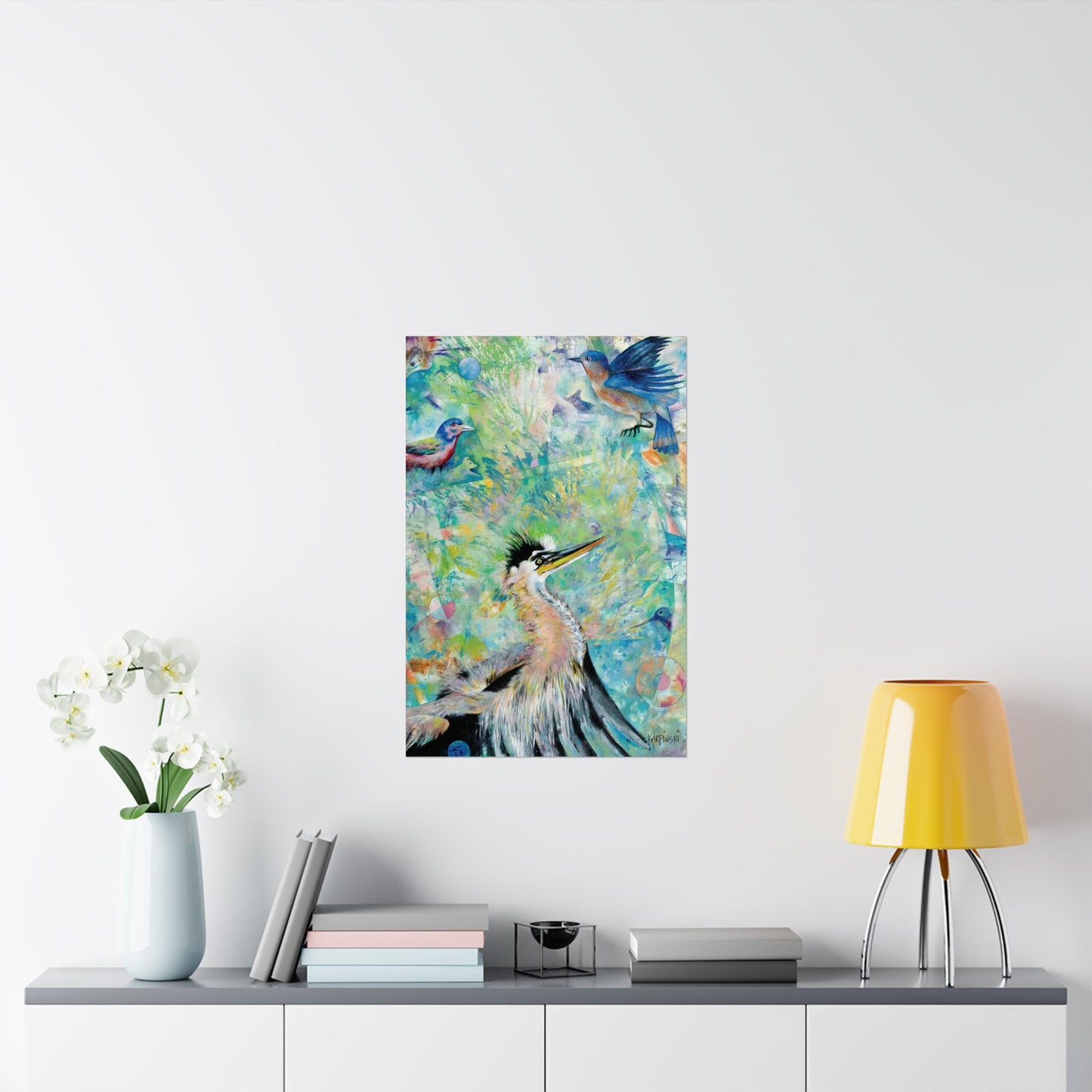Bird Wall Art Poster Print Nature Artwork Home Decor - Messengers in the Sky by Leslie Karpinski