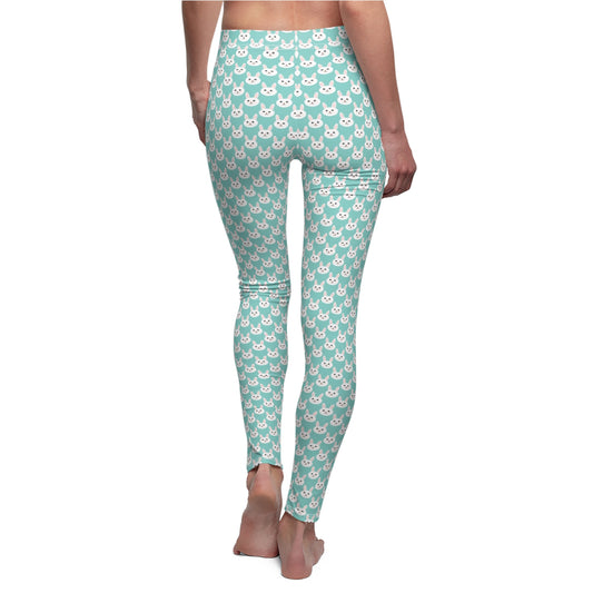 Blue Easter Bunny Womens Leggings Yoga Pants - Saiko Studio