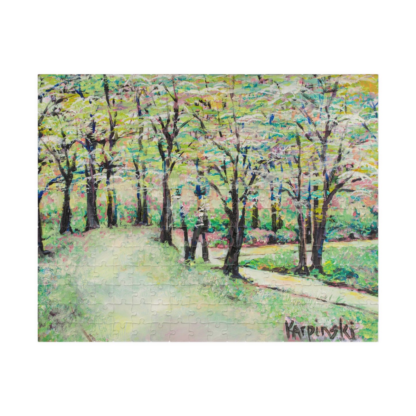 Landscape Nature Spring Art Jigsaw Puzzle - Bottom of Reynolda Leslie Karpinski