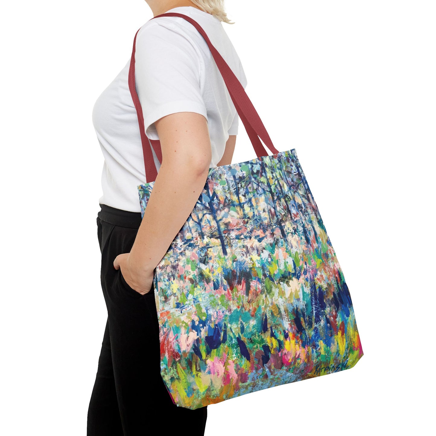 Colorful Landscape Nature Art Canvas Tote Bag - Healing From the Storm by Leslie Karpinski