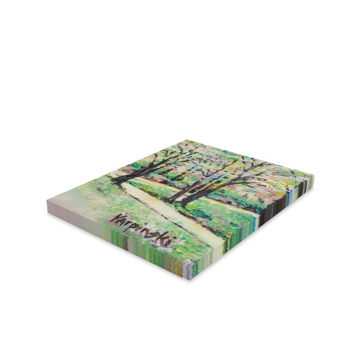 Landscape Park Contemporary Art Print Greeting Card Multi Pack - Bottom Of Reynolda - Leslie Karpinski