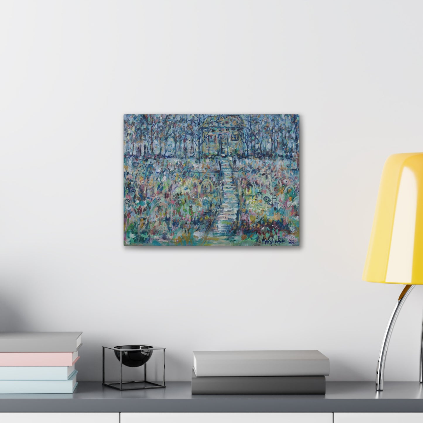 Colorful Tree Abstract Landscape Canvas Art Wall Decor Artwork - Climbing to a Higher Place By Leslie Karpinski