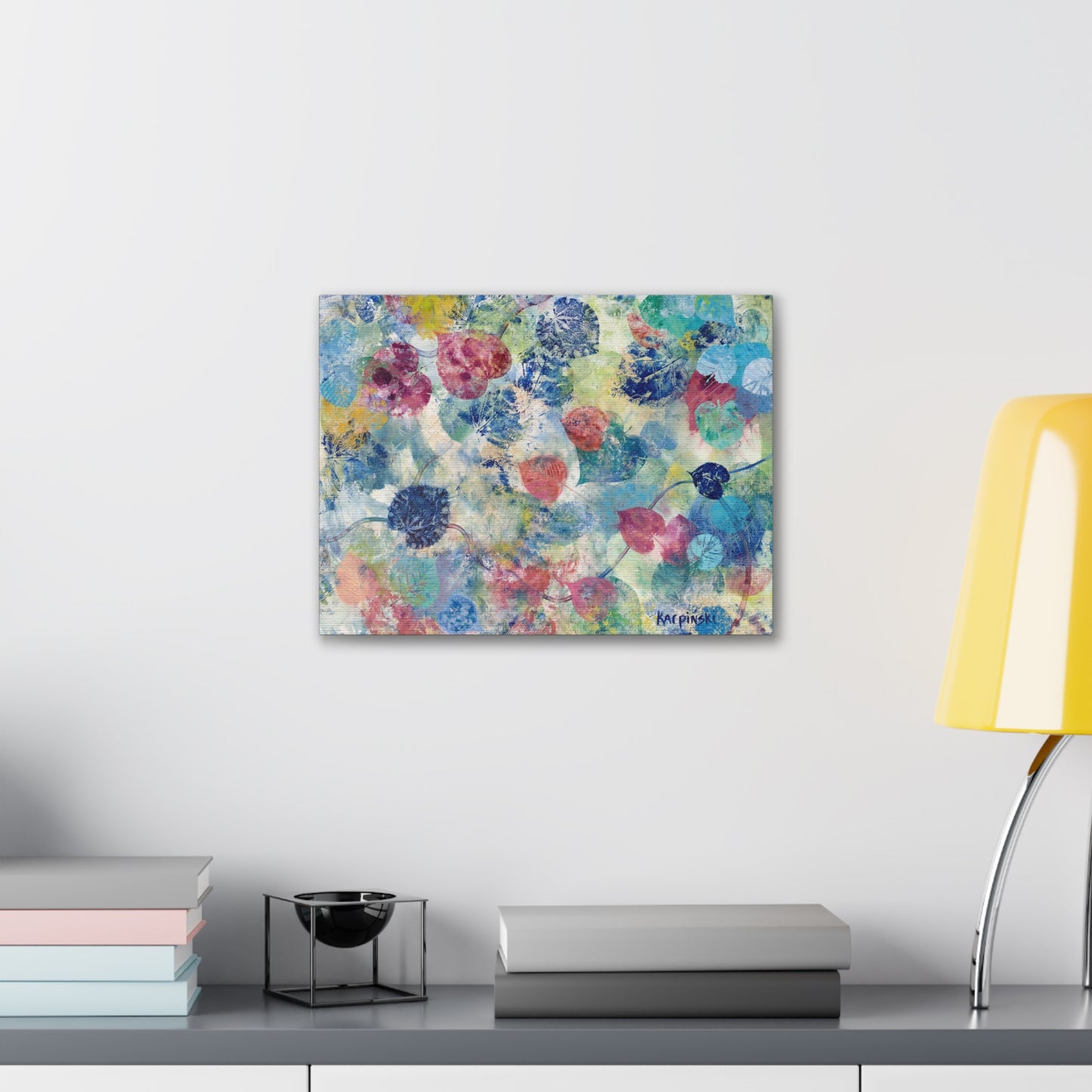 Leaf Nature Wall Canvas Art Print Wall Decor Artwork Painting - Red Bud by Leslie Karpinski