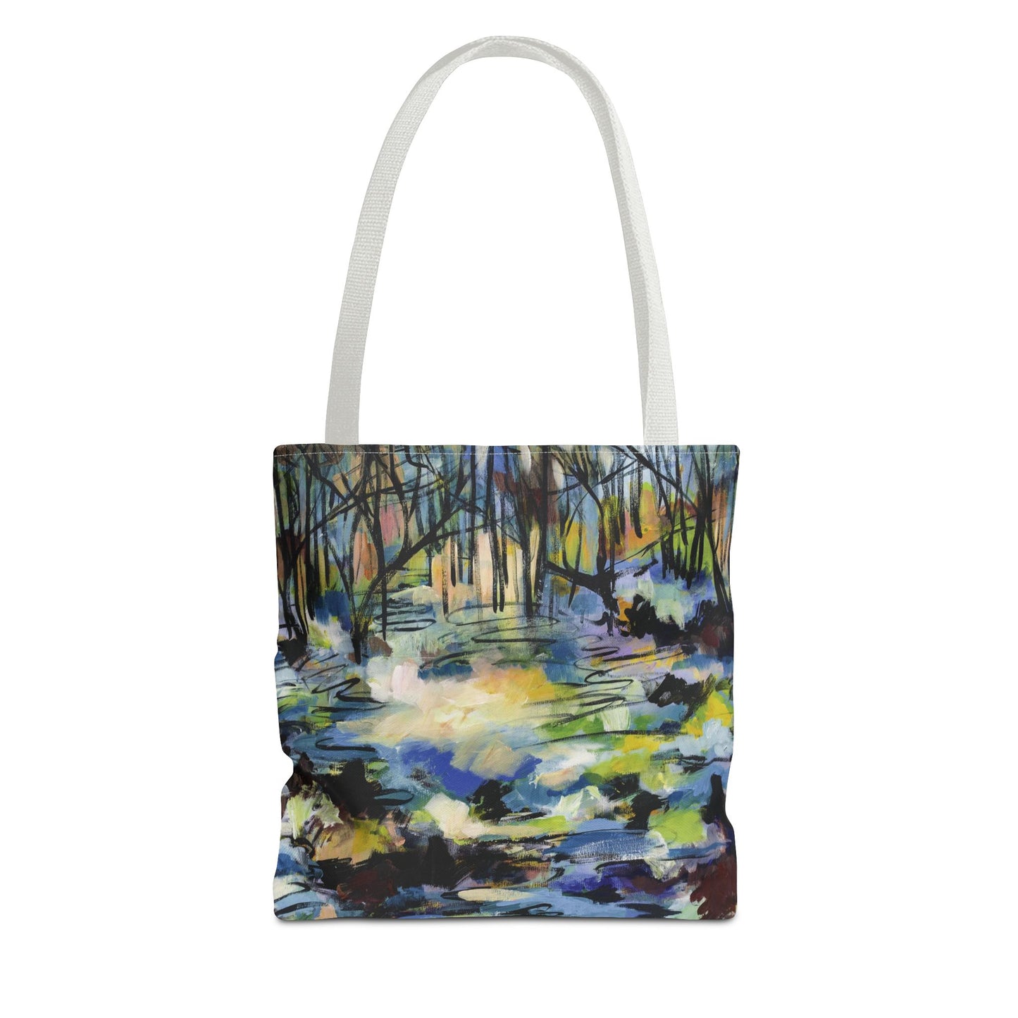 Landscape Tree Nature Art Tote Bag Canvas Shopping Bag - Afternoon Glow of Trees by Leslie Karpinski