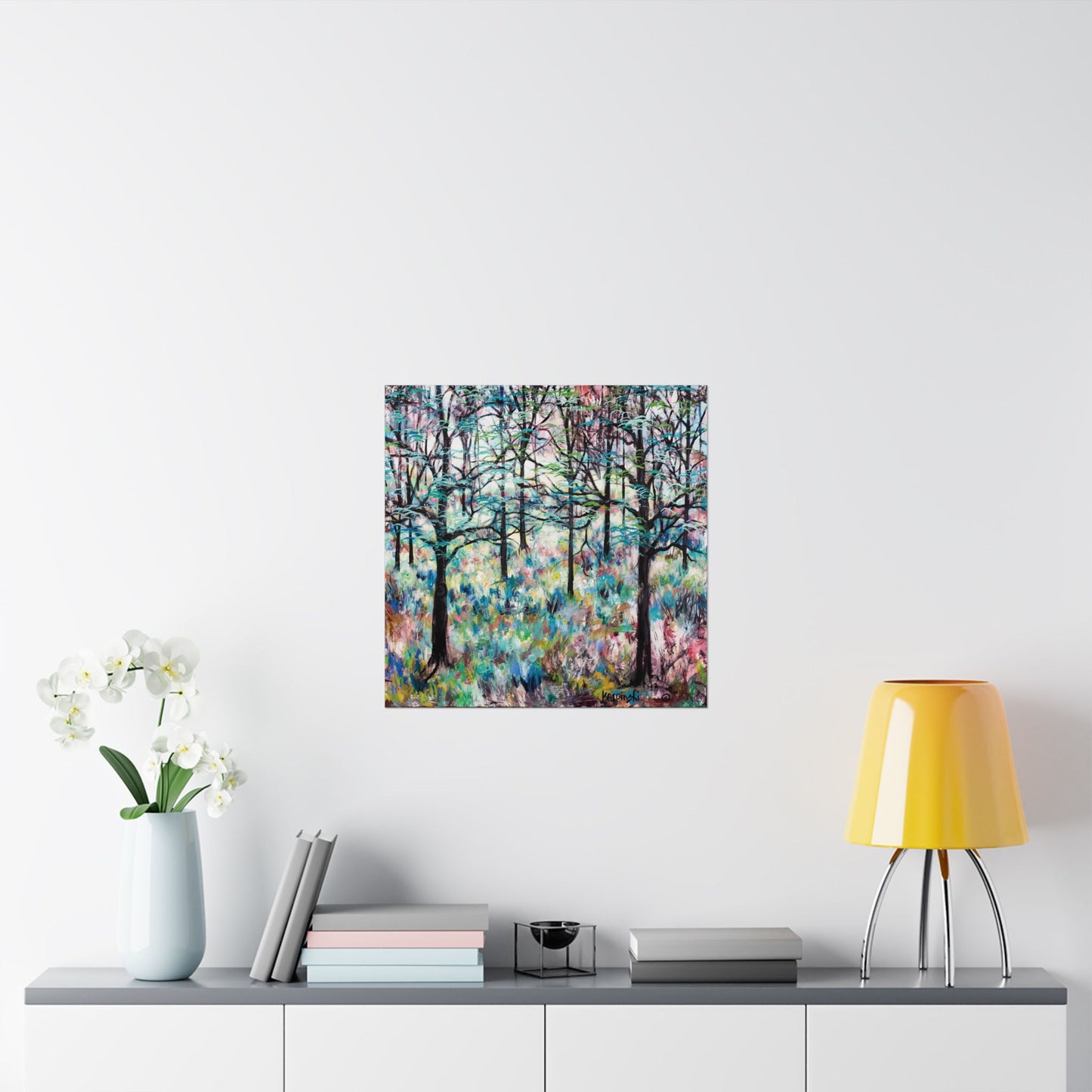 Matte Landscape Poster Print Nature Art Artist Artwork - Forest by Leslie Karpinski