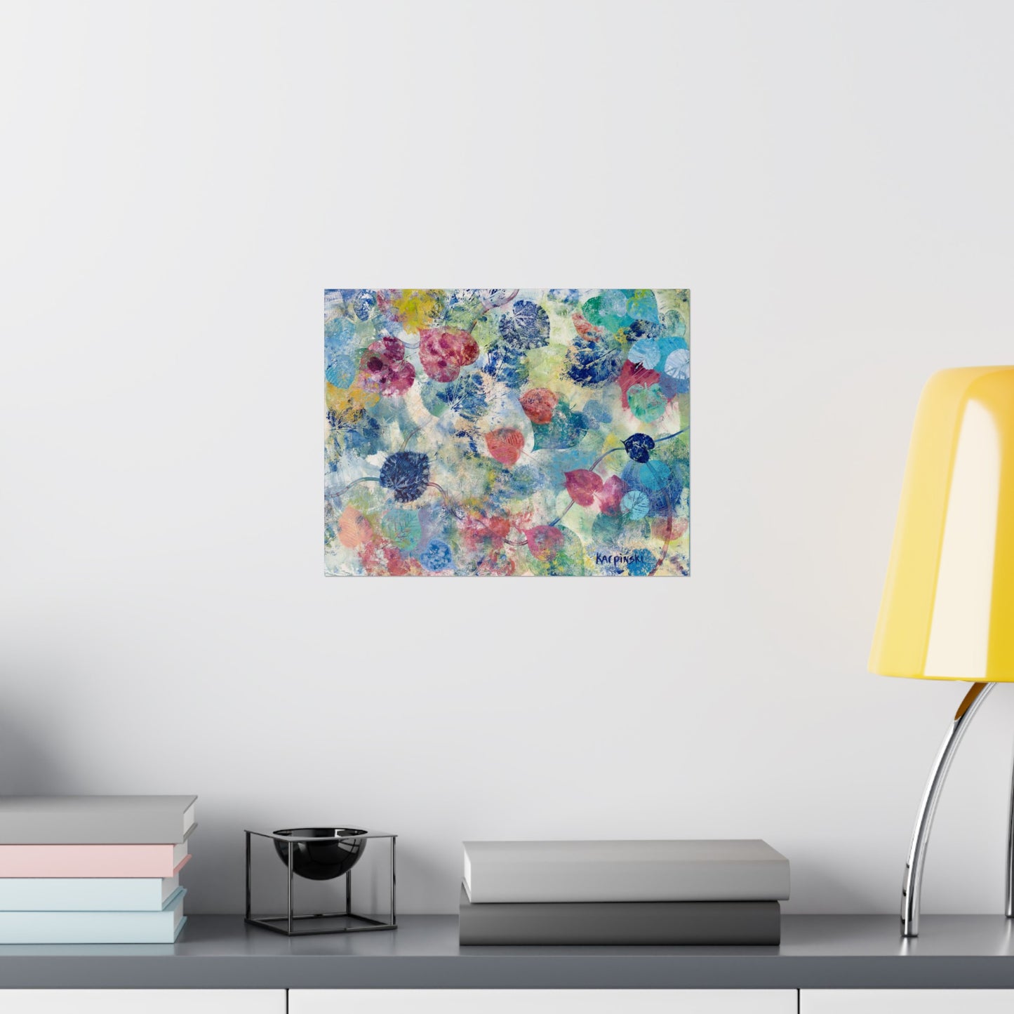 Leaf Nature Wall Poster Print Wall Decor Artwork Painting - Red Bud by Leslie Karpinski
