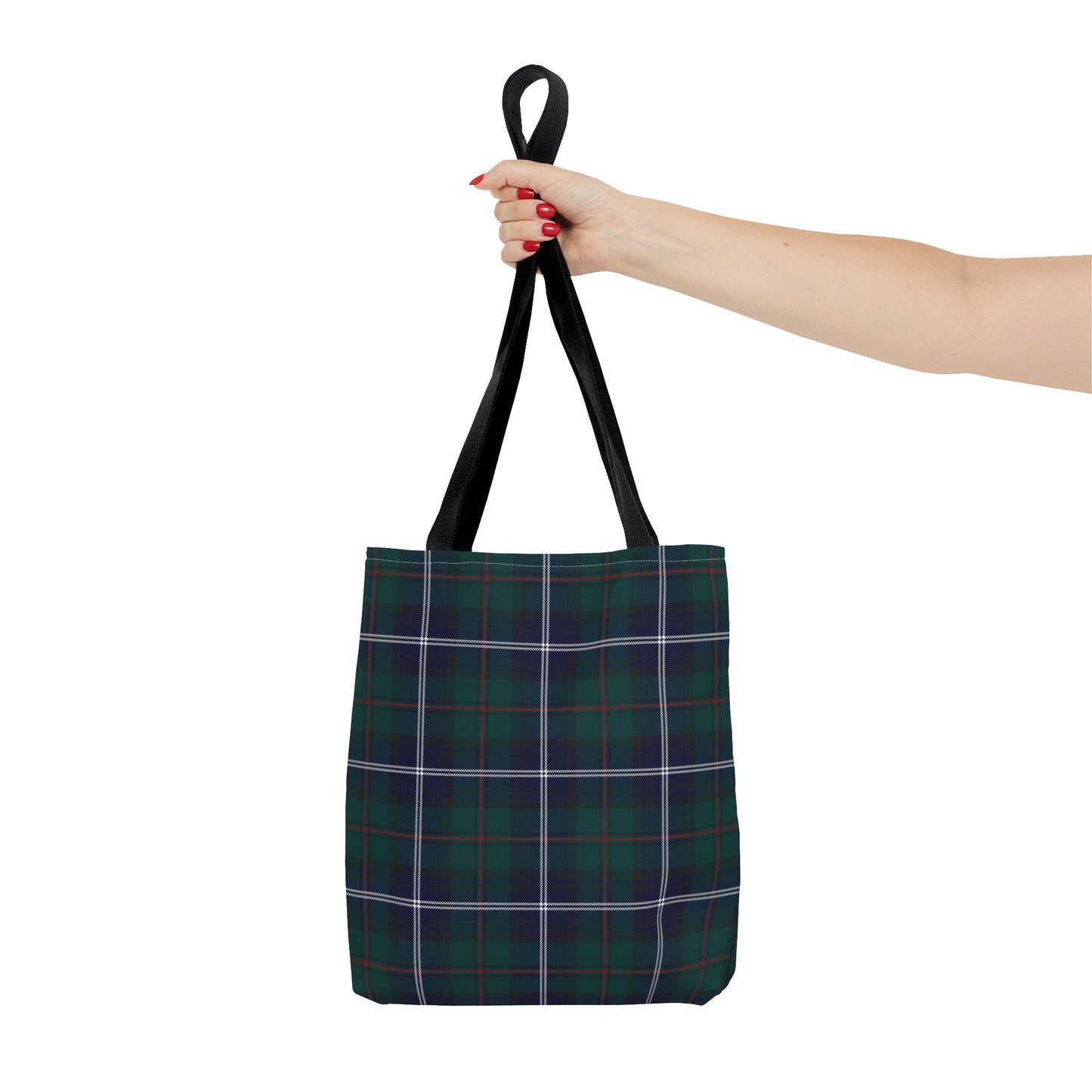 Custom Tartan Plaid Tote Bag Personalized Reusable Shopping Bag - Saiko Studio