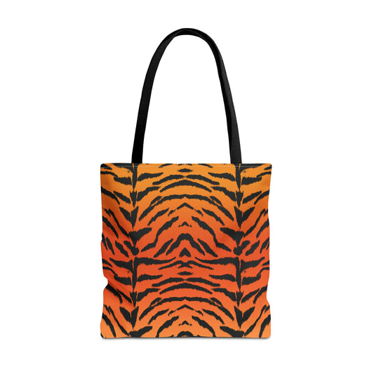 Tiger Animal Print Canvas Tote Bag Reusable Shopping Bag - Saiko Studio