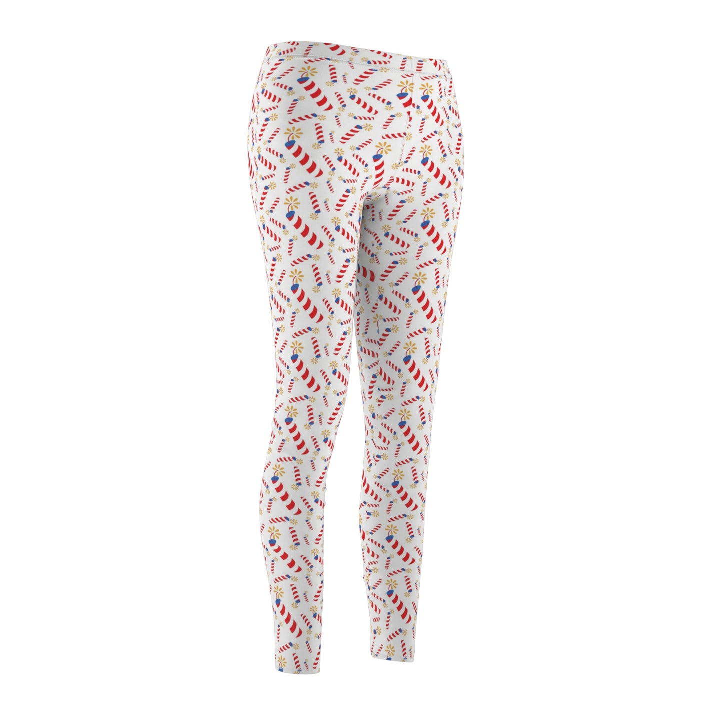 Fireworks 4th of July Womens Leggings Stretch Yoga Pants - Saiko Studio