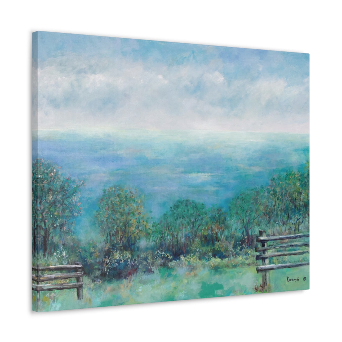 Mountain Landscape Canvas Art Nature Tree Artwork - Roaring Gap By Leslie Karpinski