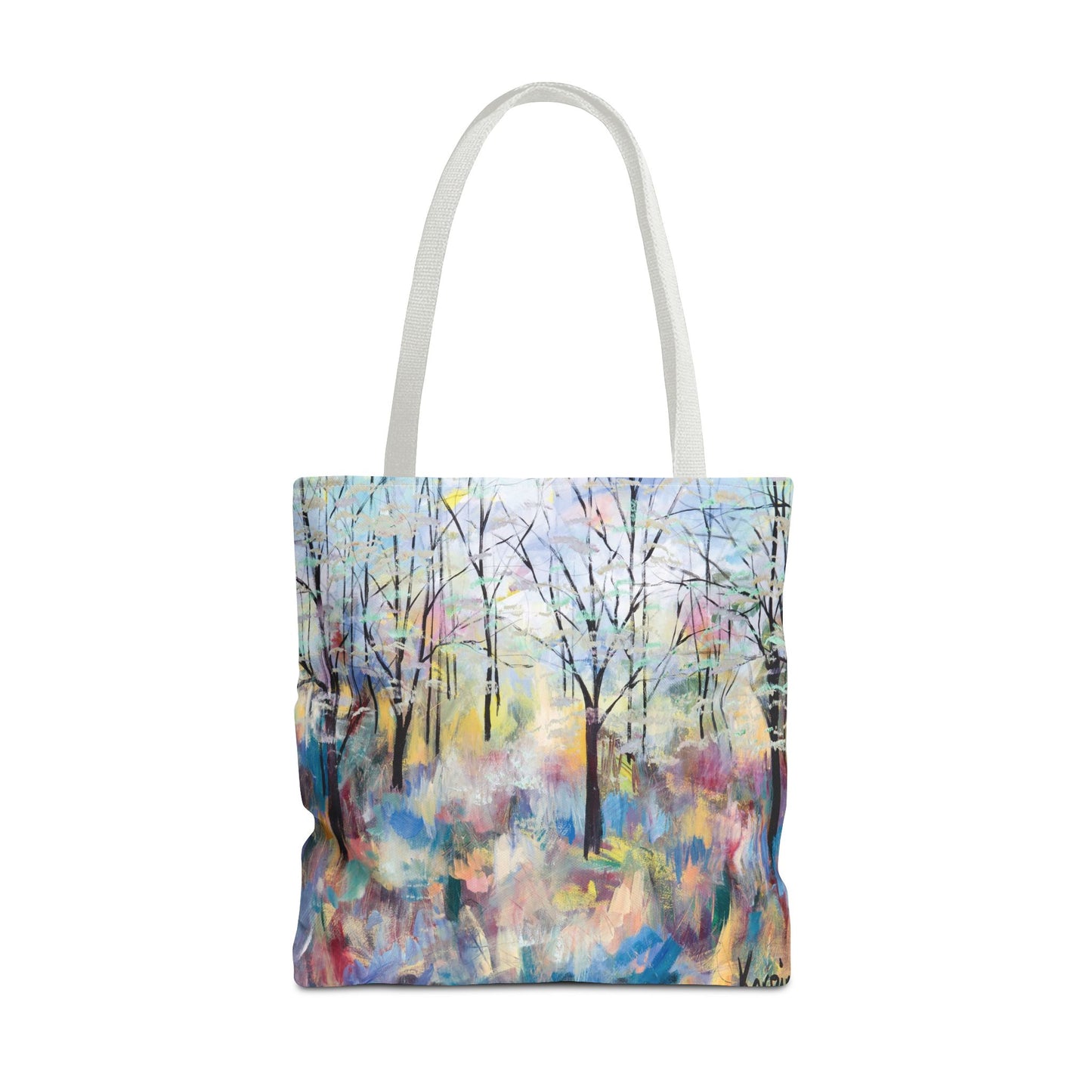 Forest Landscape Art Tote Bag Canvas Shopping Bag - Blue Ridge Parkway by Leslie Karpinski