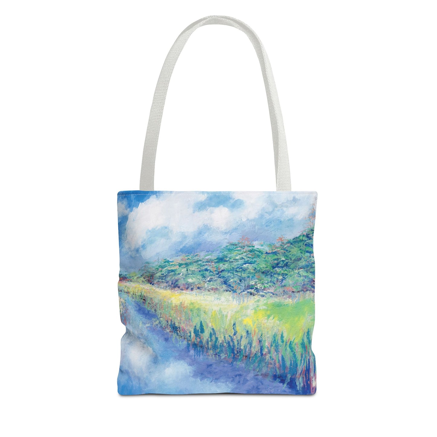 Waterscape Landscape Art Tote Bag Canvas Shopping Bag - Davis Canal - Leslie Karpinski