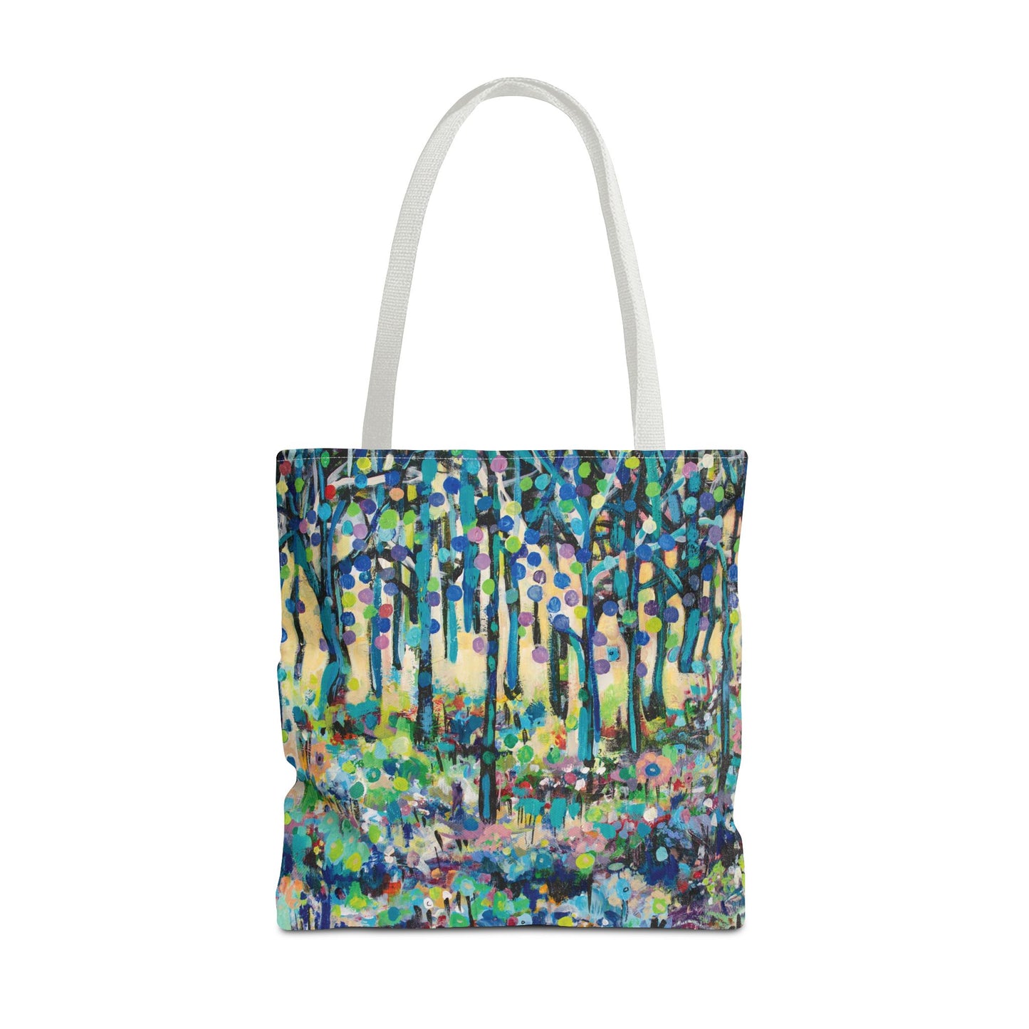 Landscape Art Tote Bag Canvas Shopping Bag - Circle of Tree by Leslie Karpinski