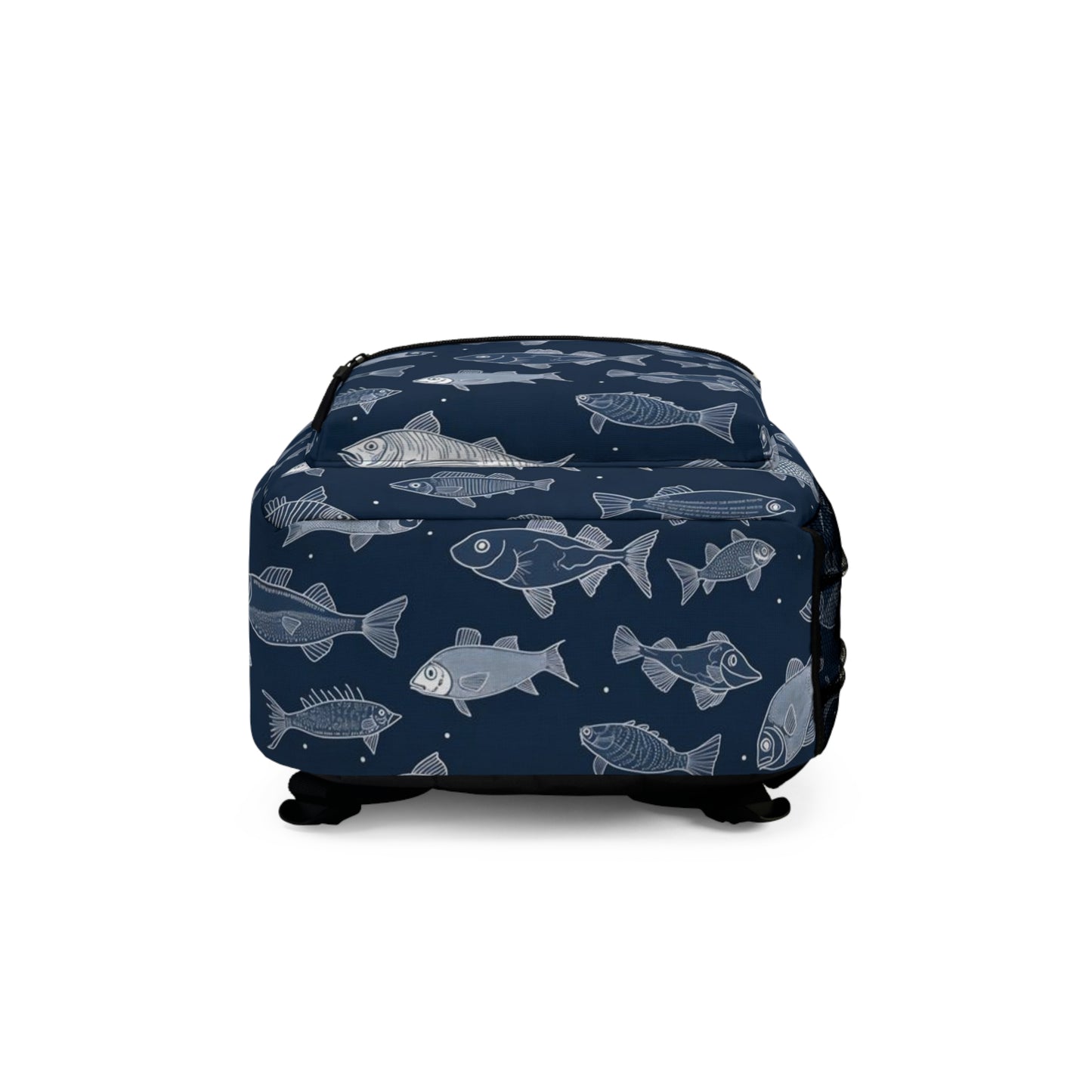 Blue White Fish Kids Backpack Book Bag School Accessories