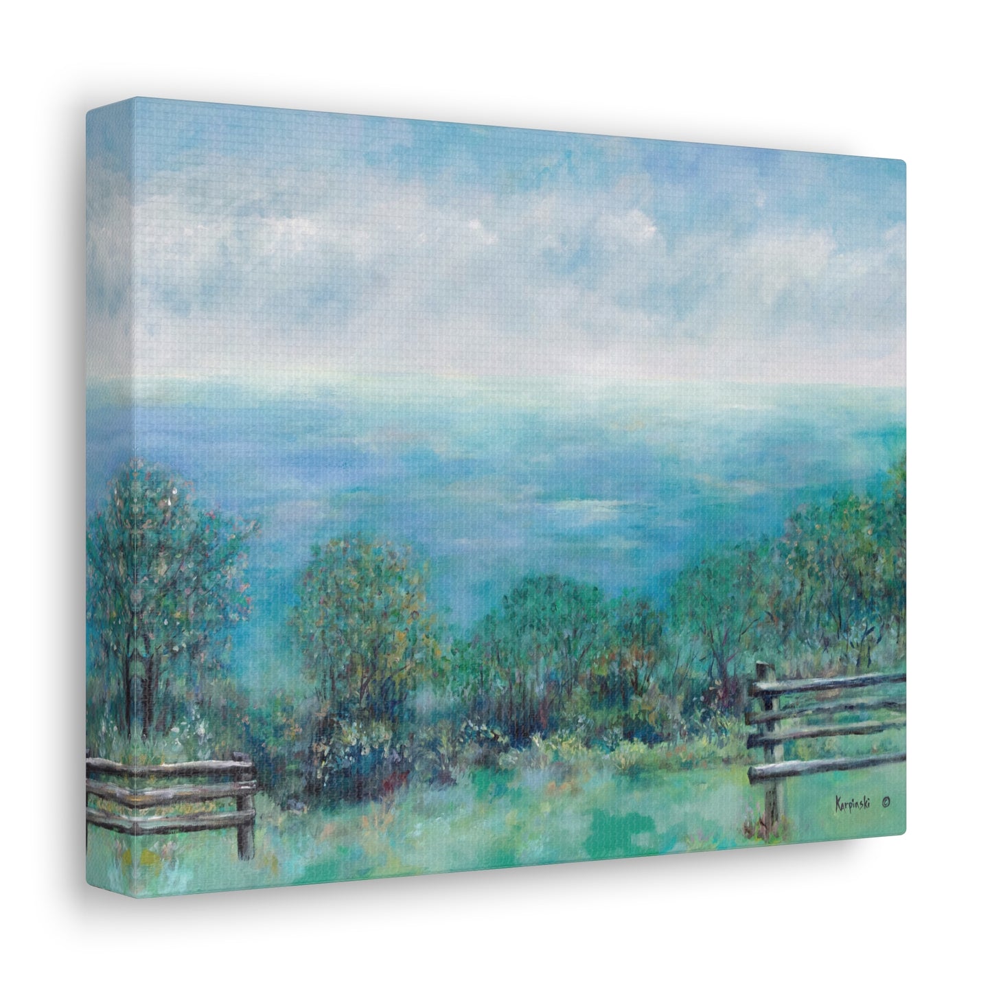 Mountain Landscape Canvas Art Nature Tree Artwork - Roaring Gap By Leslie Karpinski