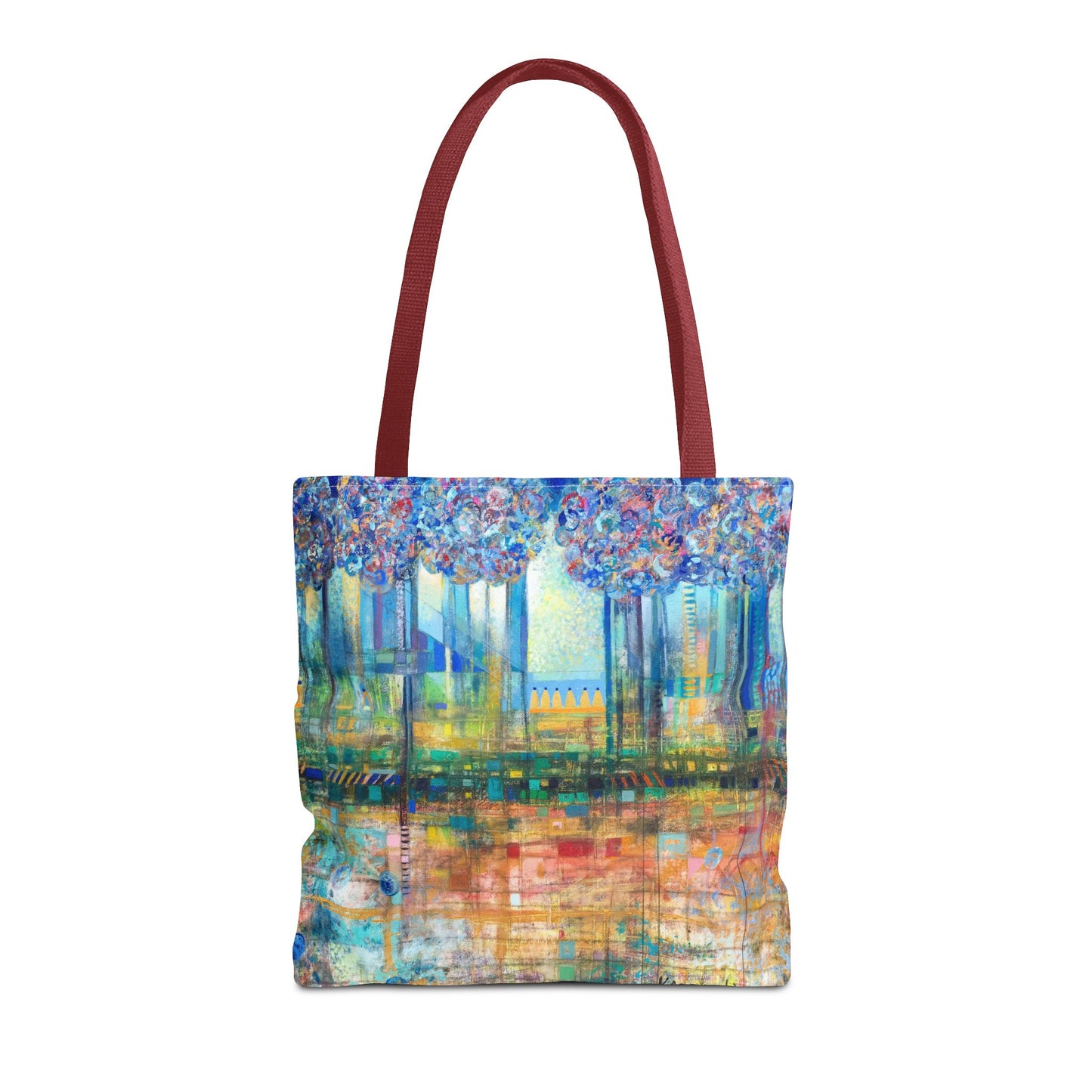 Tree Landscape Art Tote Bag Canvas Shopping Bag - Rise Up to The Gates of Glory - Leslie Karpinski