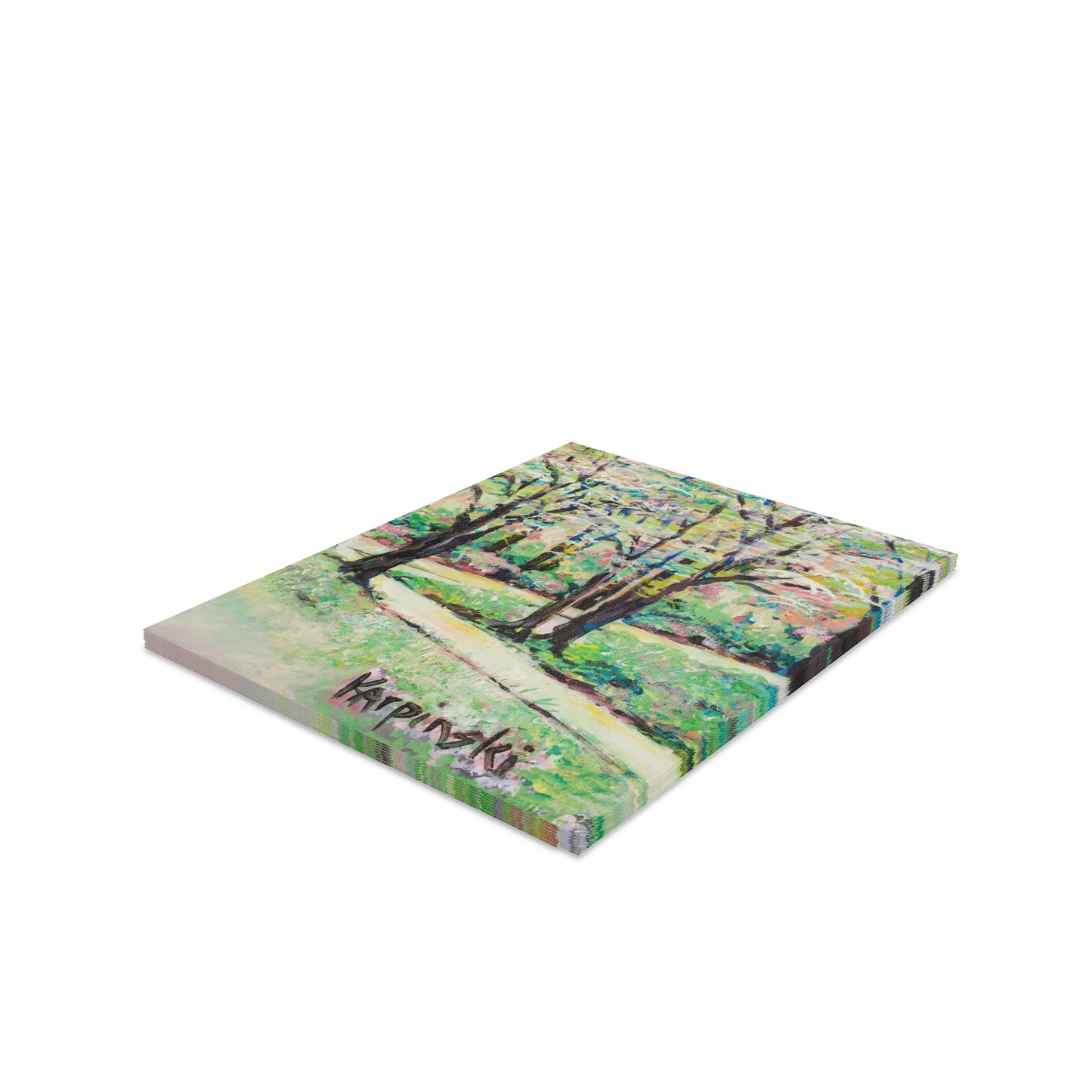 Landscape Park Contemporary Art Print Greeting Card Multi Pack - Bottom Of Reynolda - Leslie Karpinski