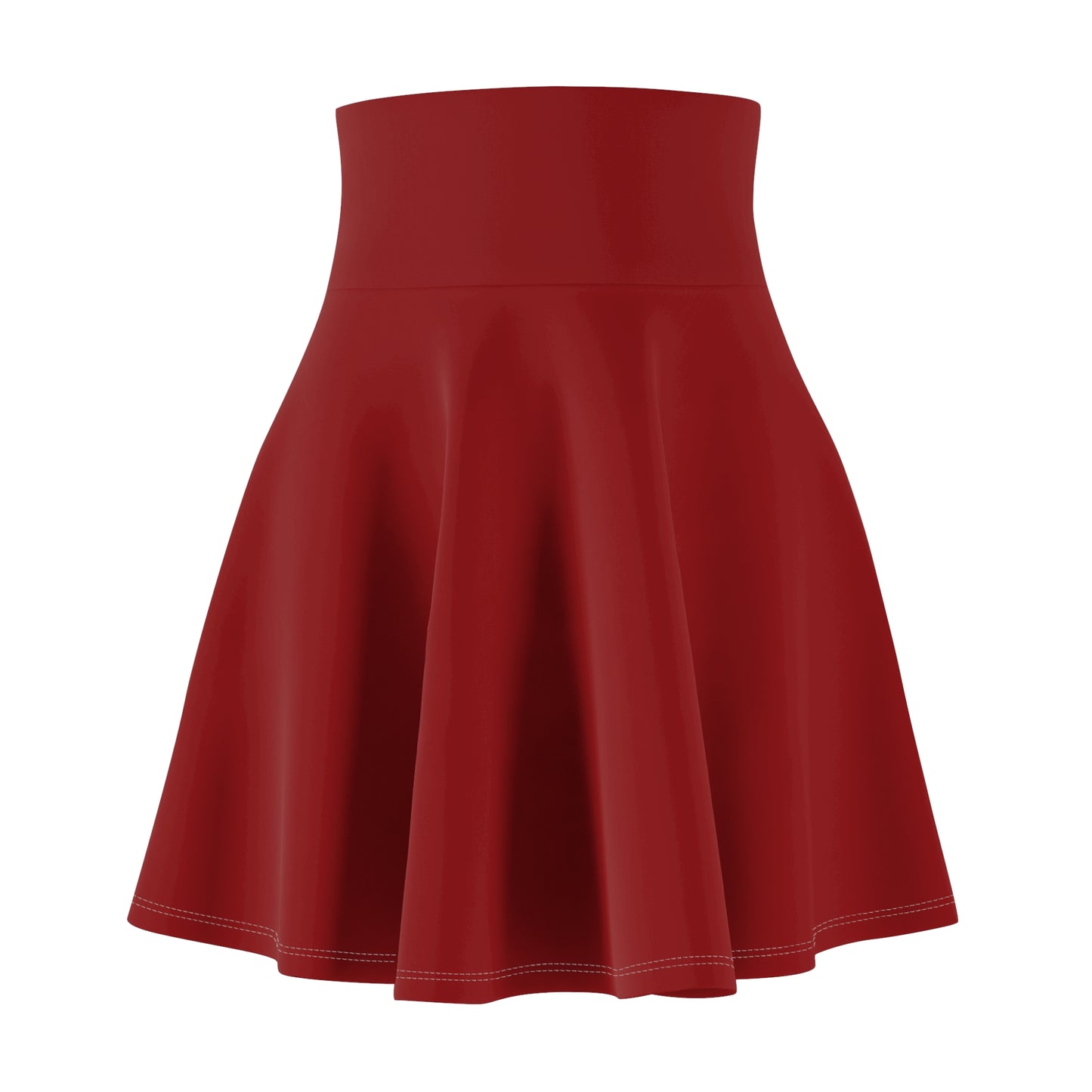 Maroon Dark Red Womens Flare Skater Skirt - Saiko Studio