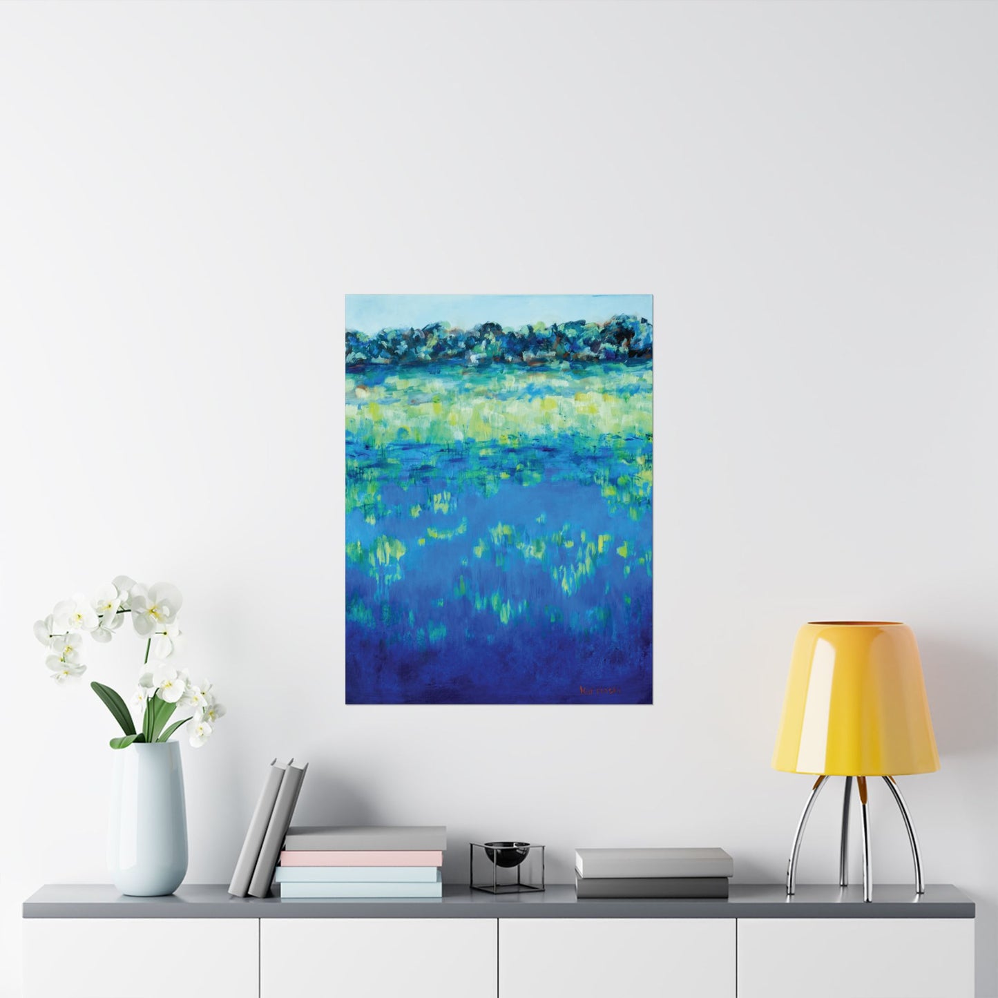 Matte Landscape Water Beach Poster Print Artwork - Waters Edge 2 by Leslie Karpinski