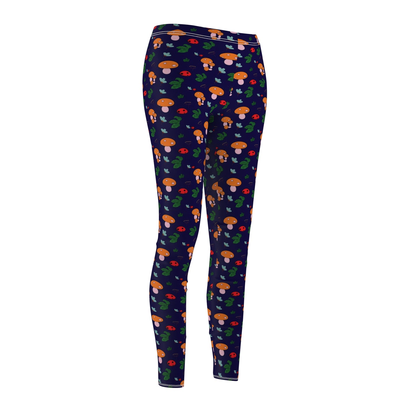 Mushroom Woodland Womens Leggings Stretch Pants - Saiko Studio