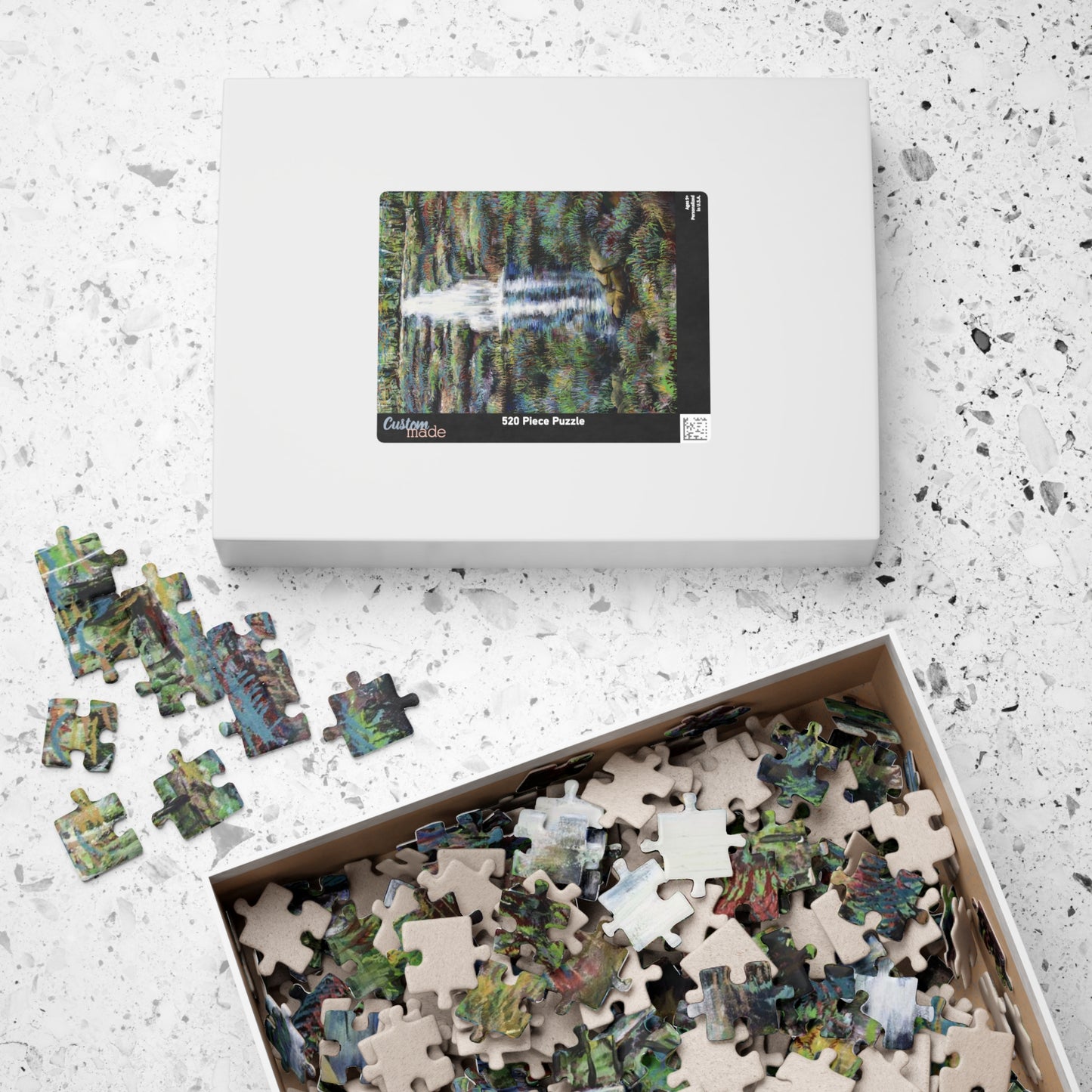Waterfall Jigsaw Art Nature Scene Adult Puzzles Wood - Leslie Karpinski