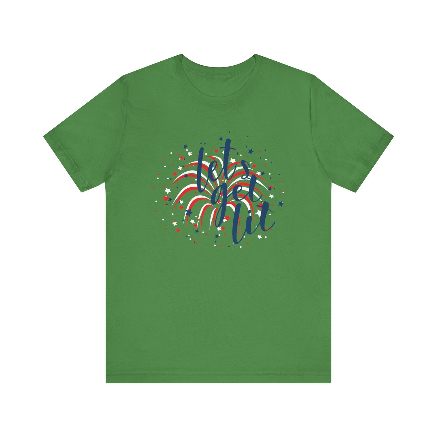 Lets Get Lit Fireworks Womens Tee 4th of July Shirt - Saiko Studio