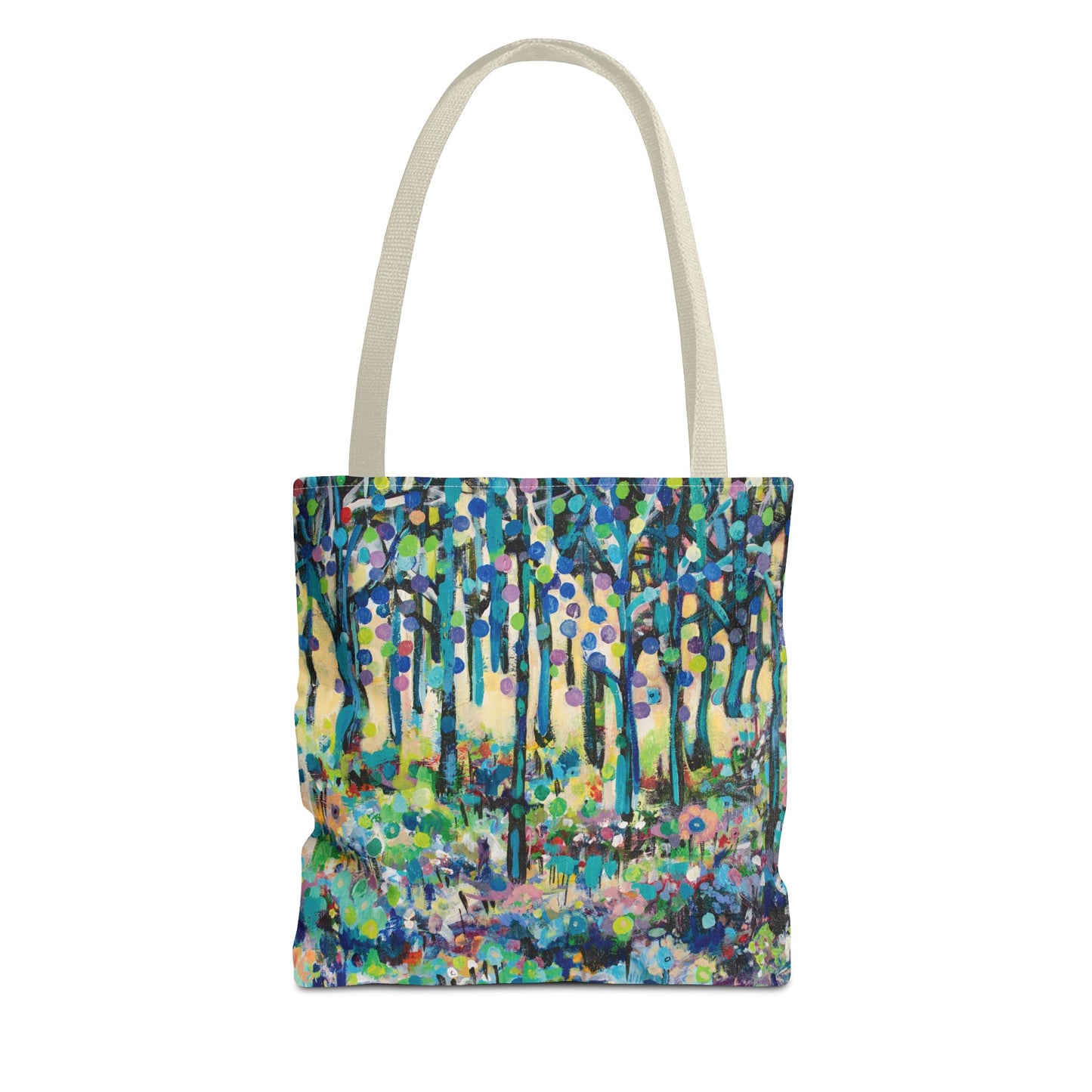 Landscape Art Tote Bag Canvas Shopping Bag - Circle of Tree by Leslie Karpinski