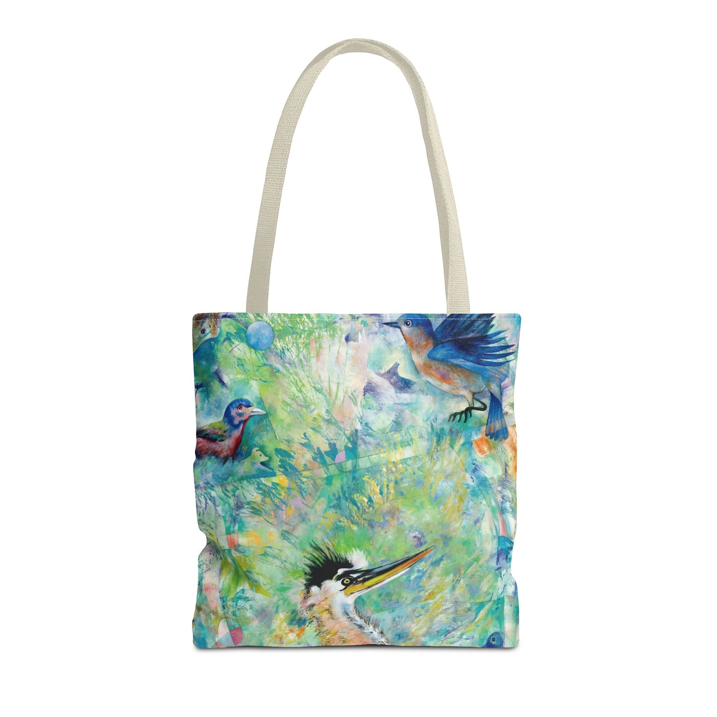 Bird Art Tote Bag Canvas Shopping Bag - Messengers in The Sky - Leslie Karpinski