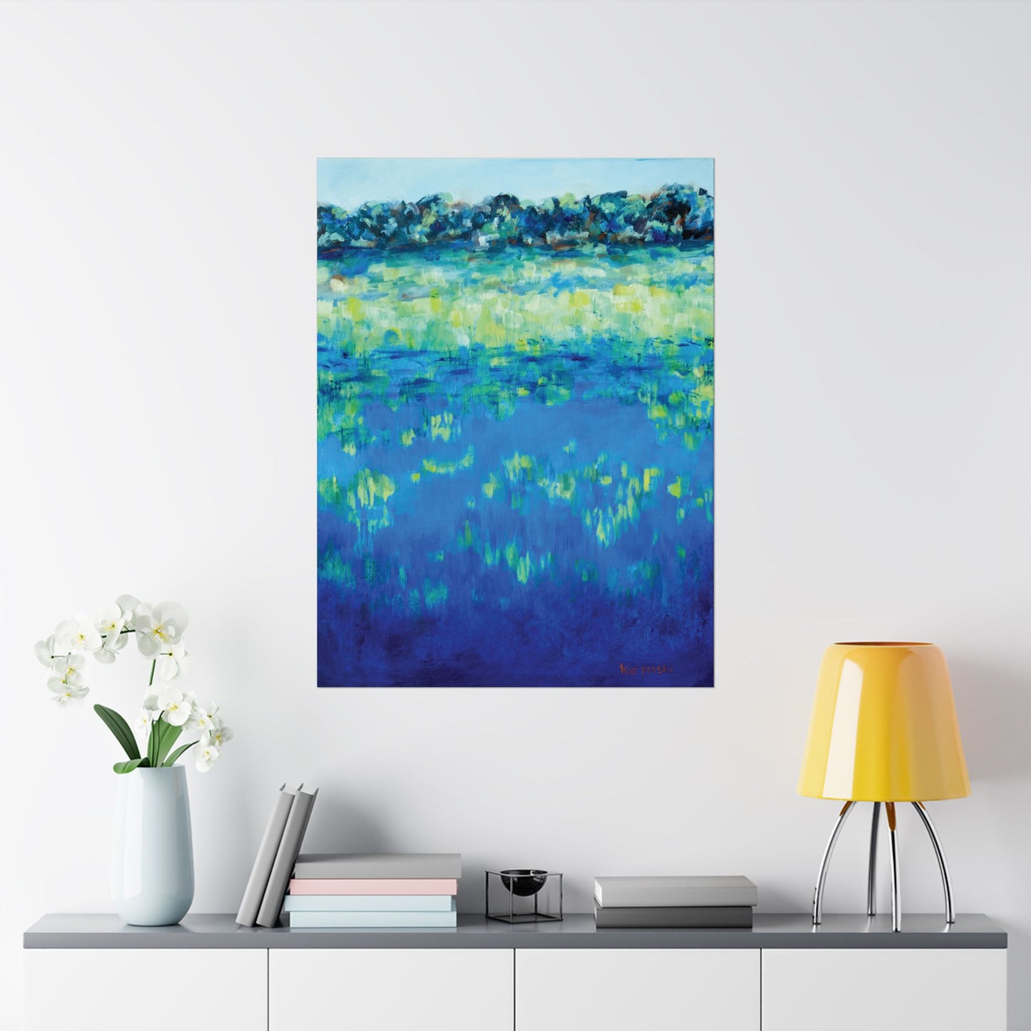 Matte Landscape Water Beach Poster Print Artwork - Waters Edge 2 by Leslie Karpinski